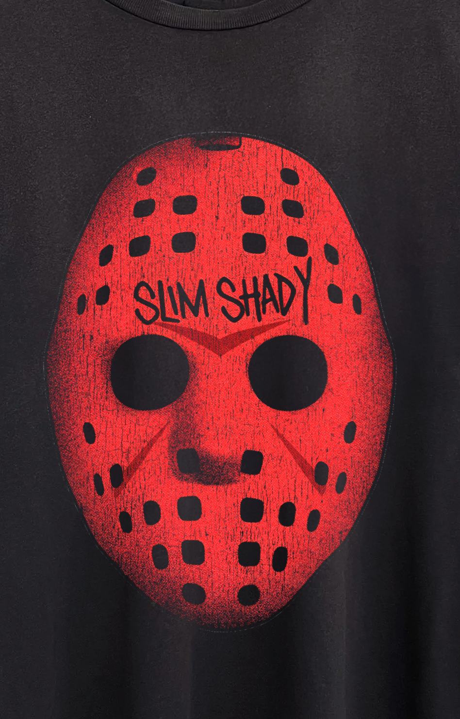 Slim Shvdy Mask Washed White Tee