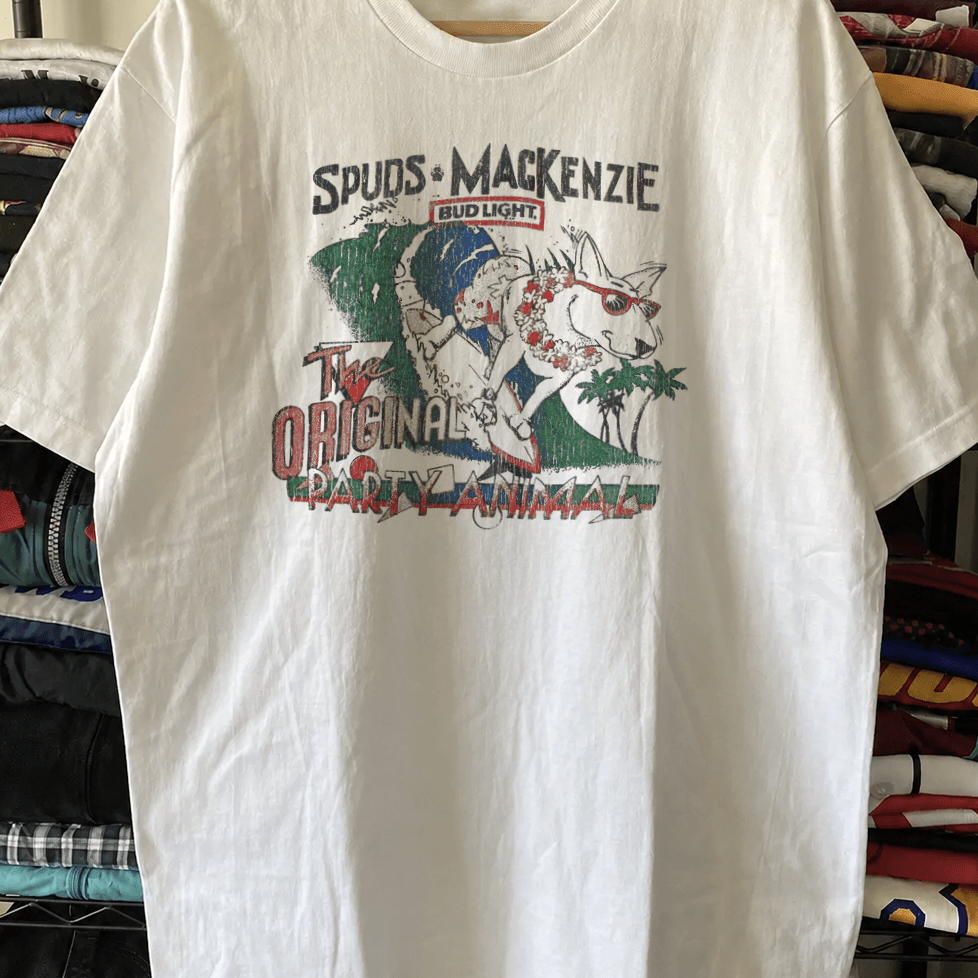 Spuds The Party Original Animal Vintage Washed White T-Shirt