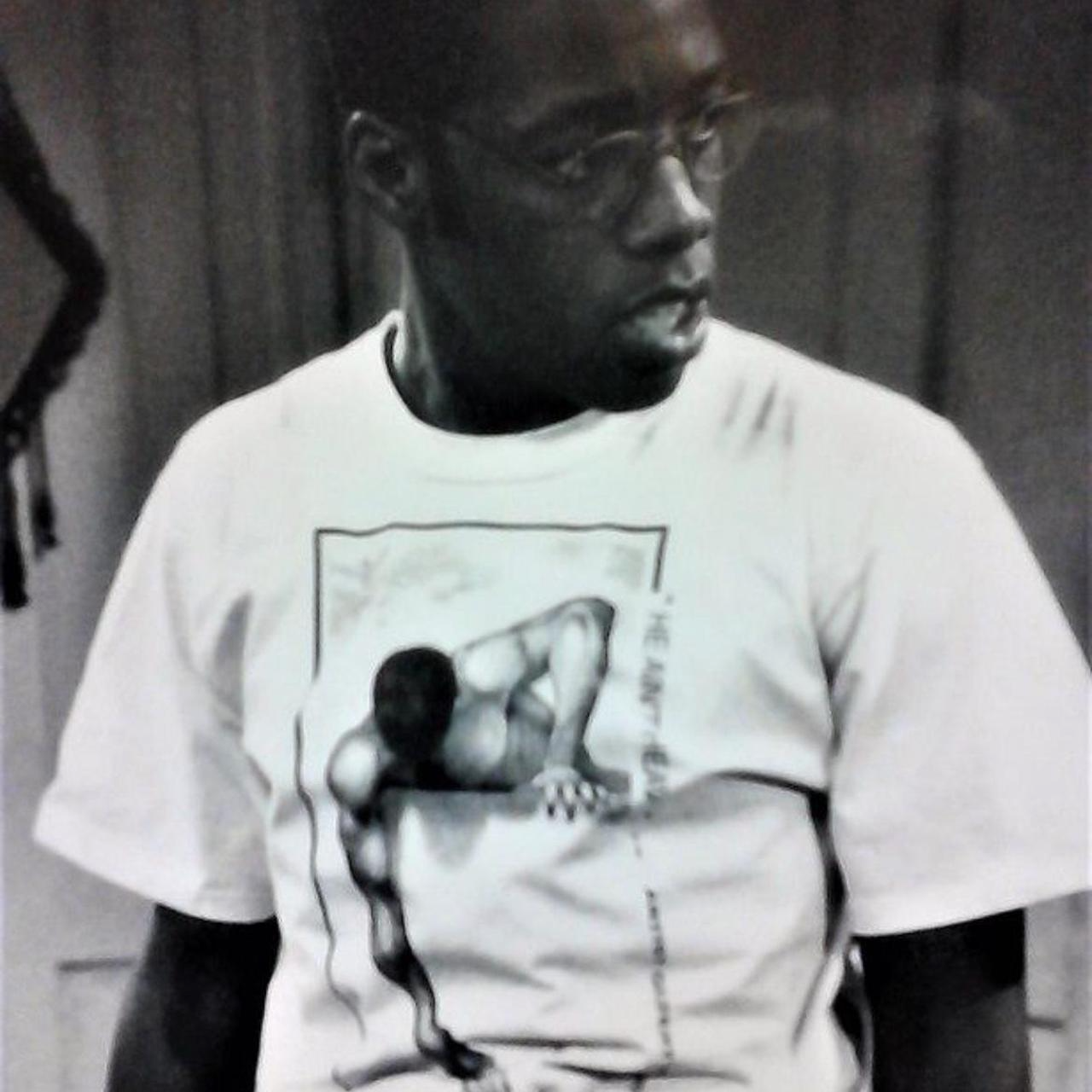 HE AINT HEAVY - GILBERT YOUNG RARE WASHED WHITE T-SHIRT
