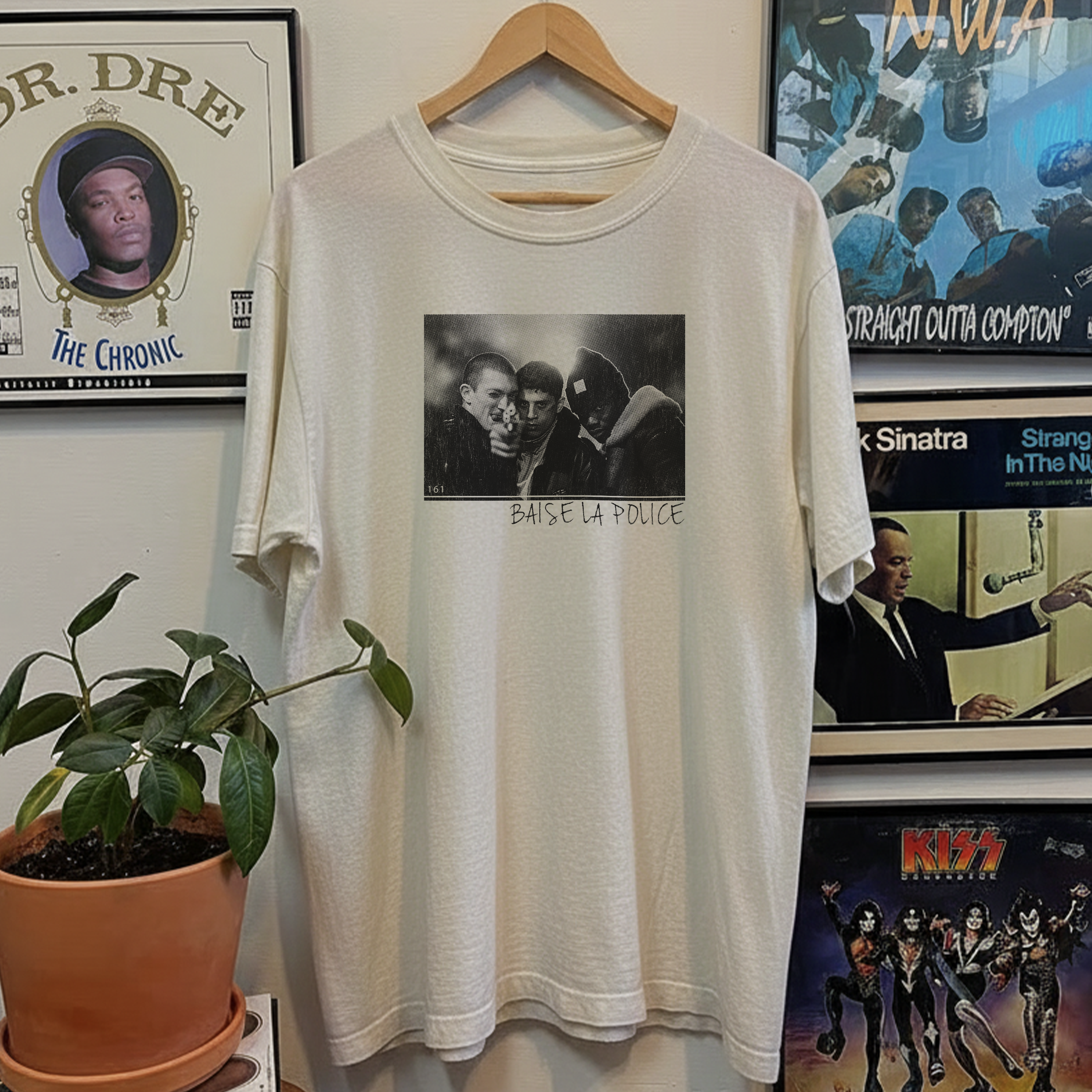 90s La Haine Washed White Tee