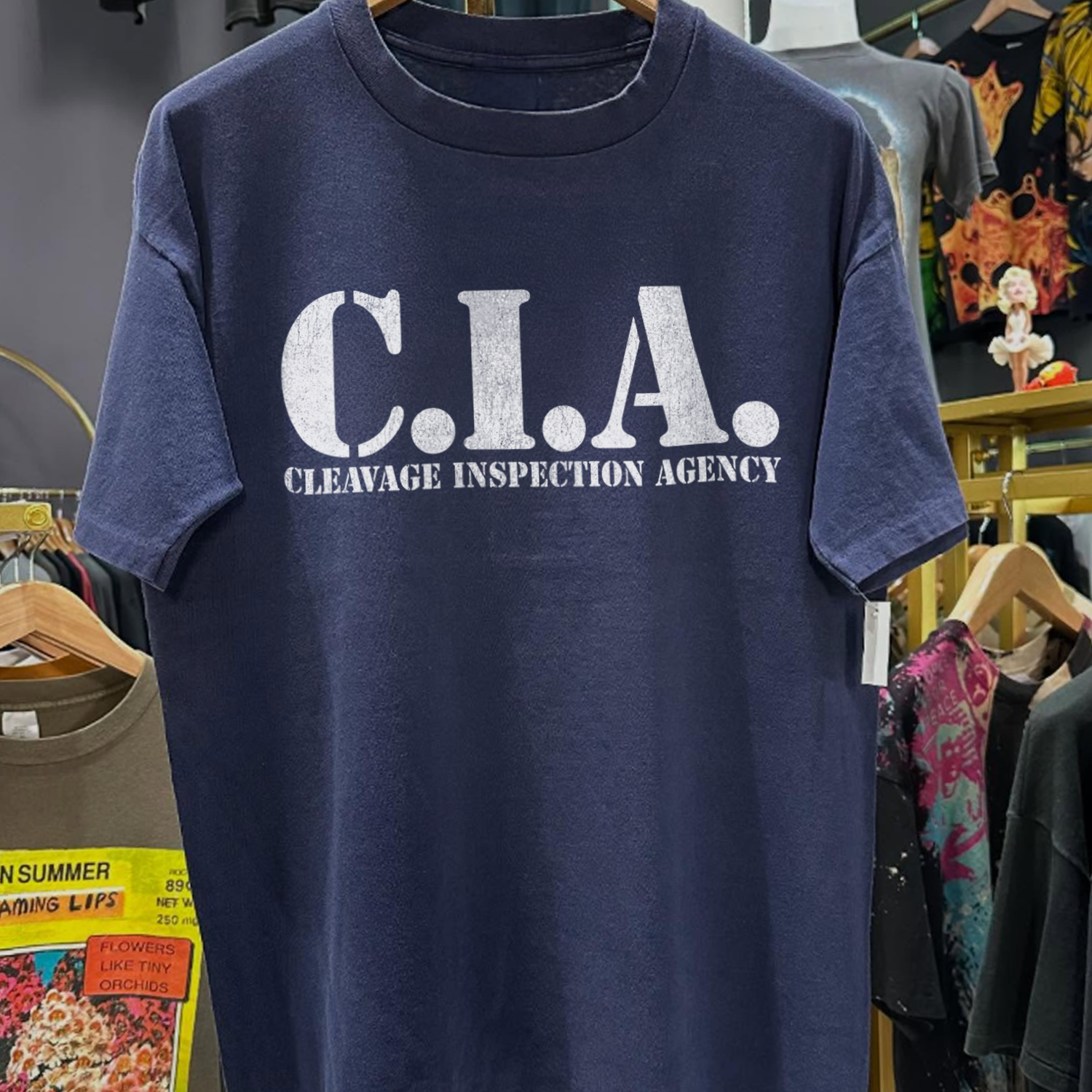 CIA INSPECTION AGENCY WASHED NAVY TEE