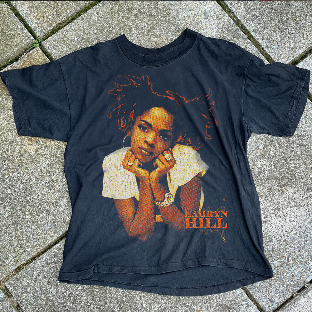 着払限定★Lauryn Hill 1999 Tシャツ★Used Lauryn Hill - Miseducation Tour 1999 - Washed Black T-Shirt