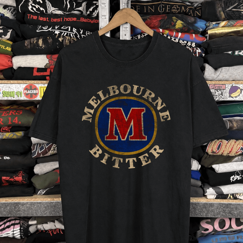 Grunge Melbourne Bitter Vintage Washed Black T-Shirt