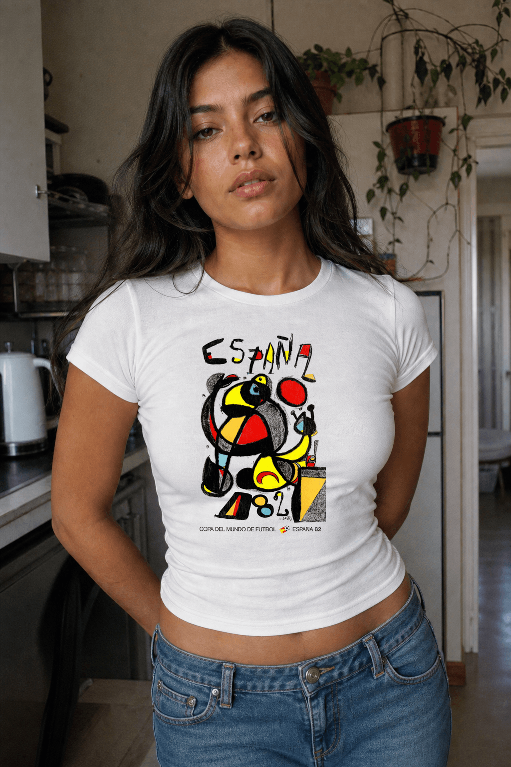 82 Spain World Cup España Womens White Tee