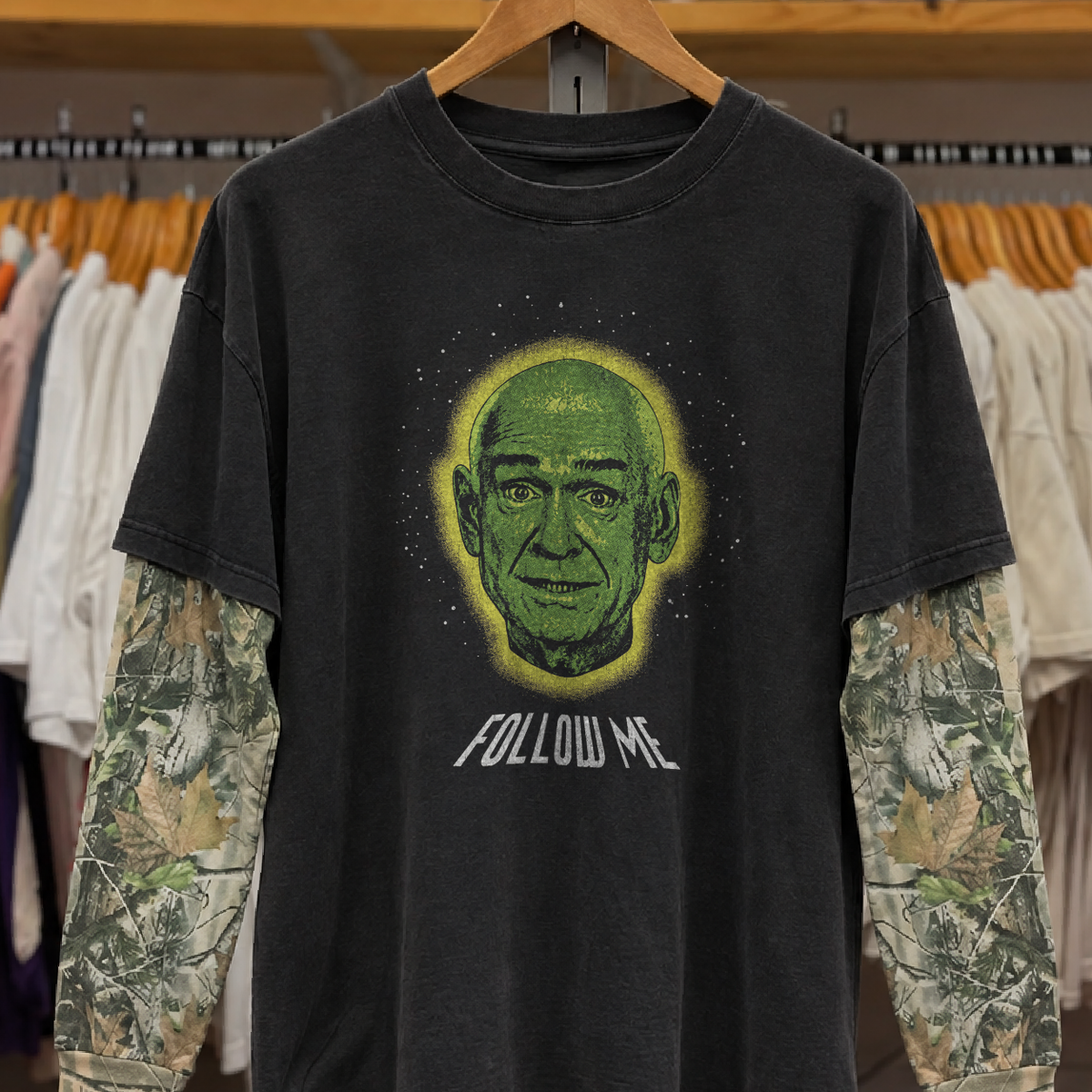 1997 Heavens Gate Follow Me Washed Black Tee