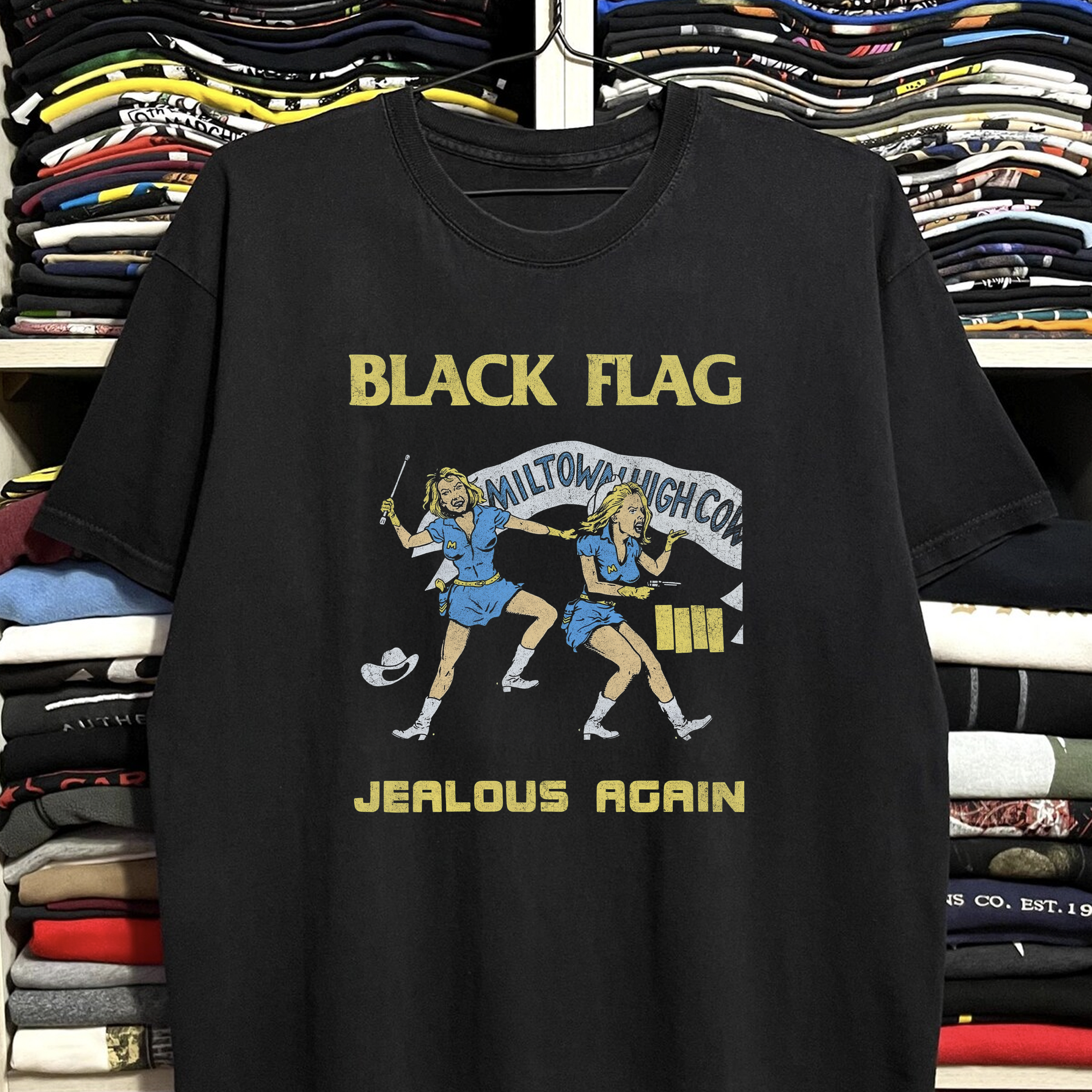 2000 Black Flag Jealous Again Washed Black Tee