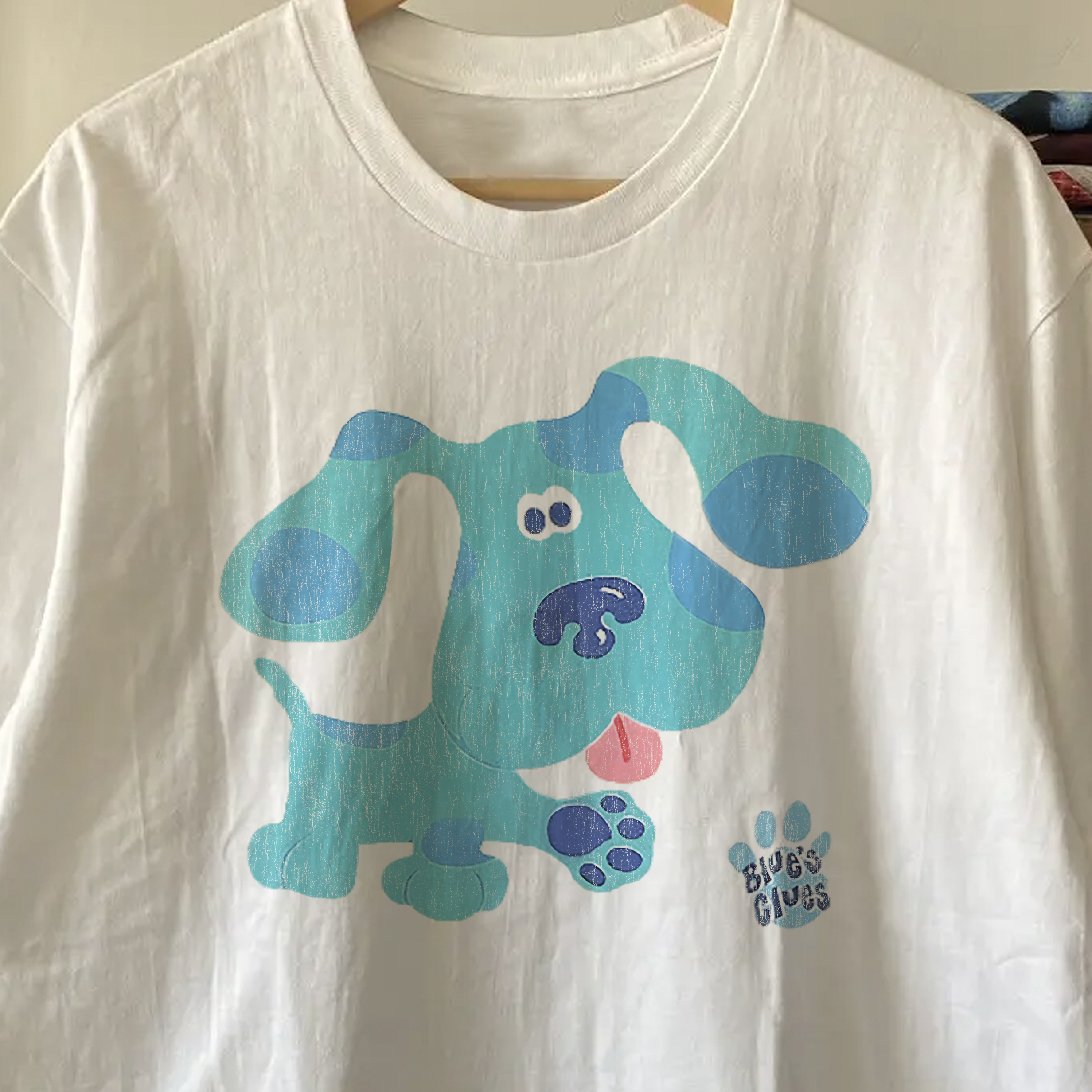 Rare Blues Clues Washed White Tee