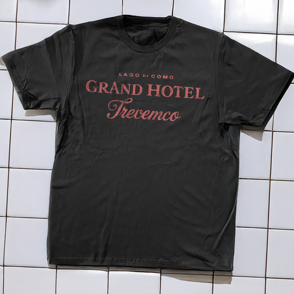 90s Grand Hotel Tremezzo Rare Washed Black T-Shirt – Strike