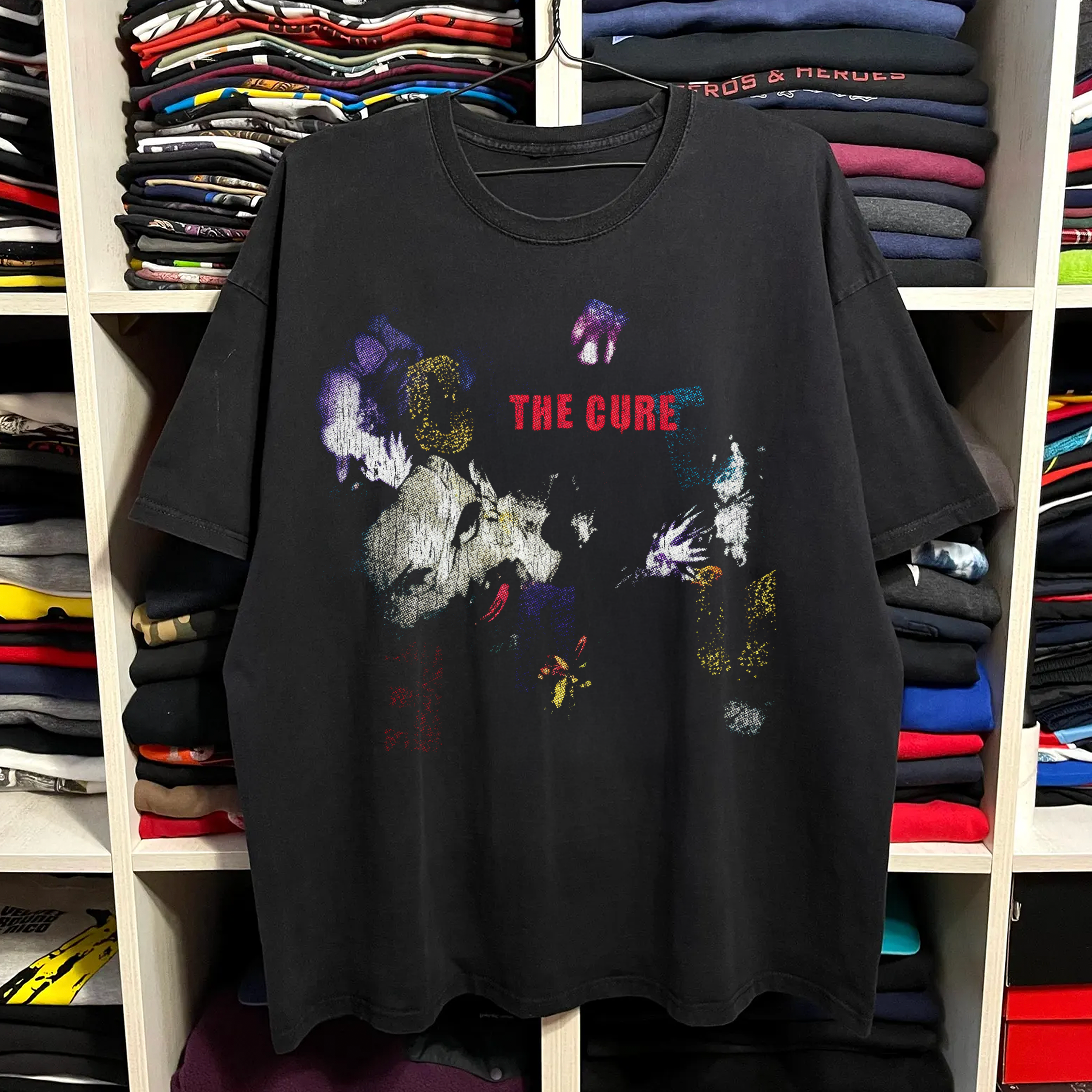 The Cure 1989 Prayer Tour Washed Black Tee