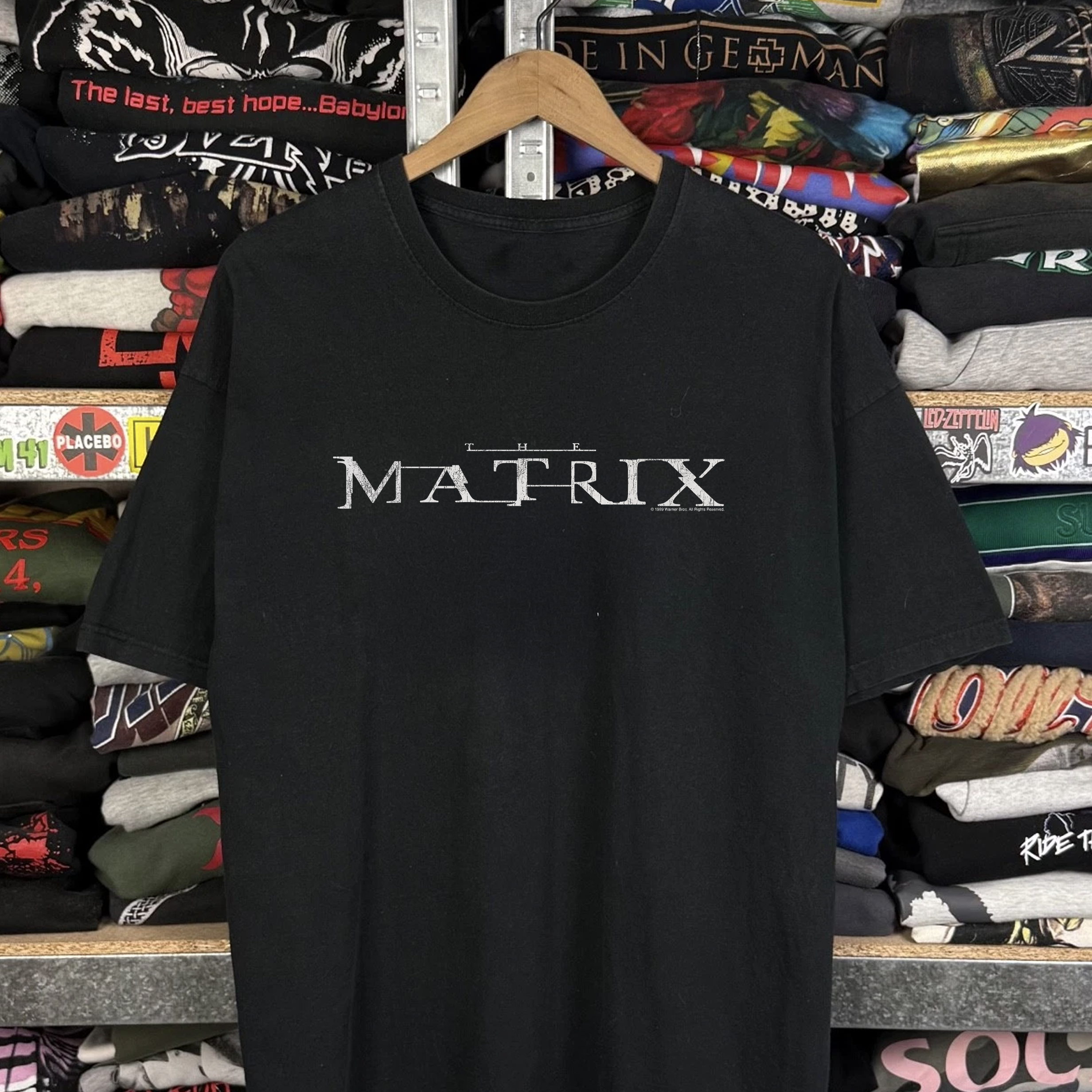 1999 The Matrix Promo Washed Black Tee