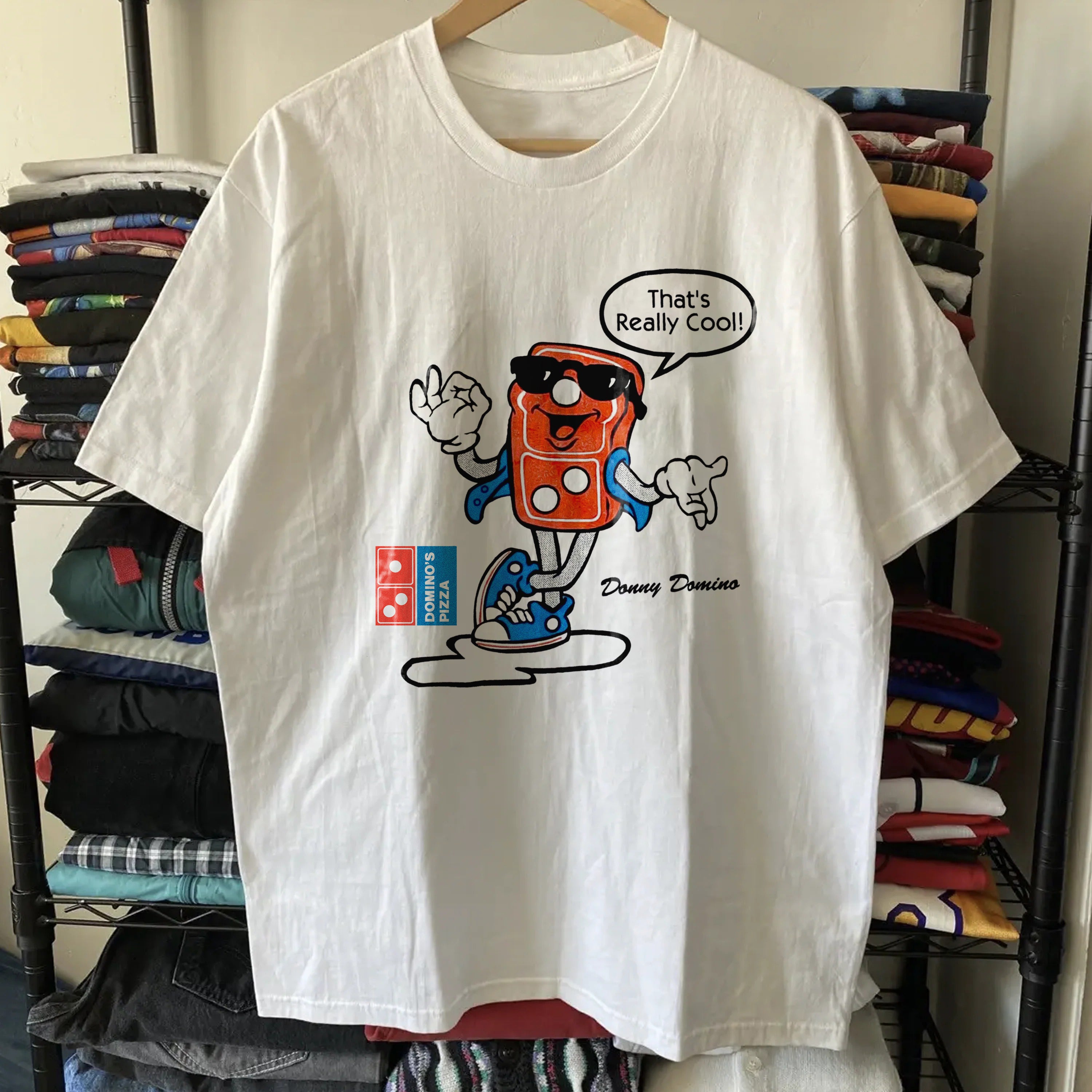 1993 Donny Dominos Washed White Tee