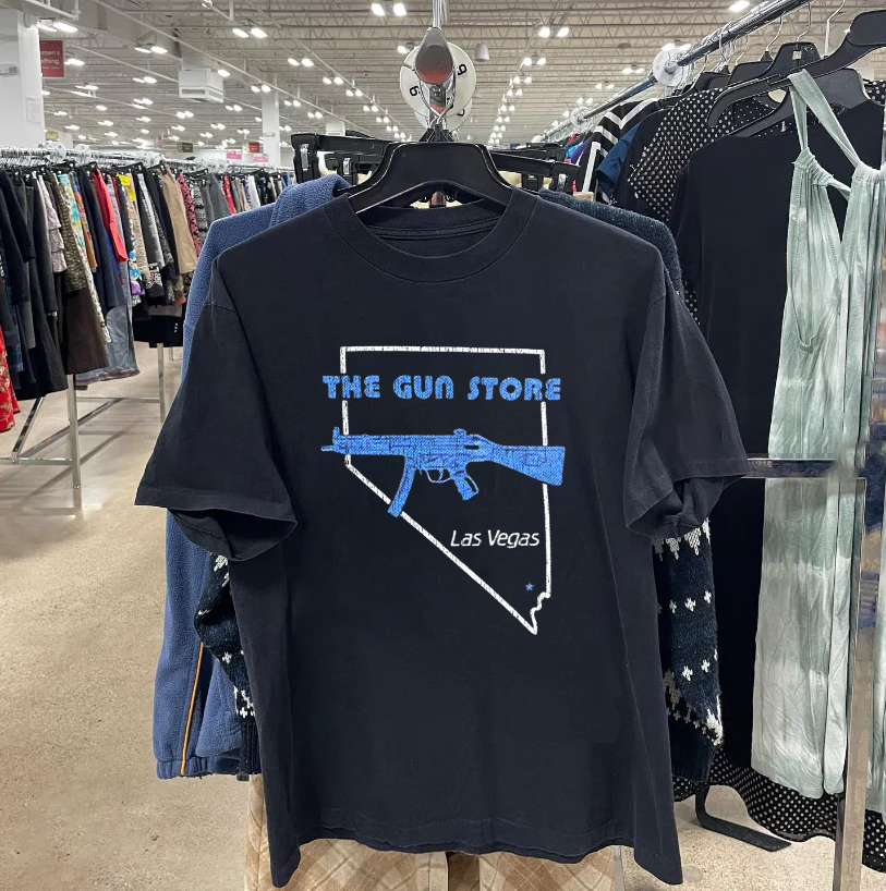 Rare The Gun Store Las Vegas Washed Black Tee