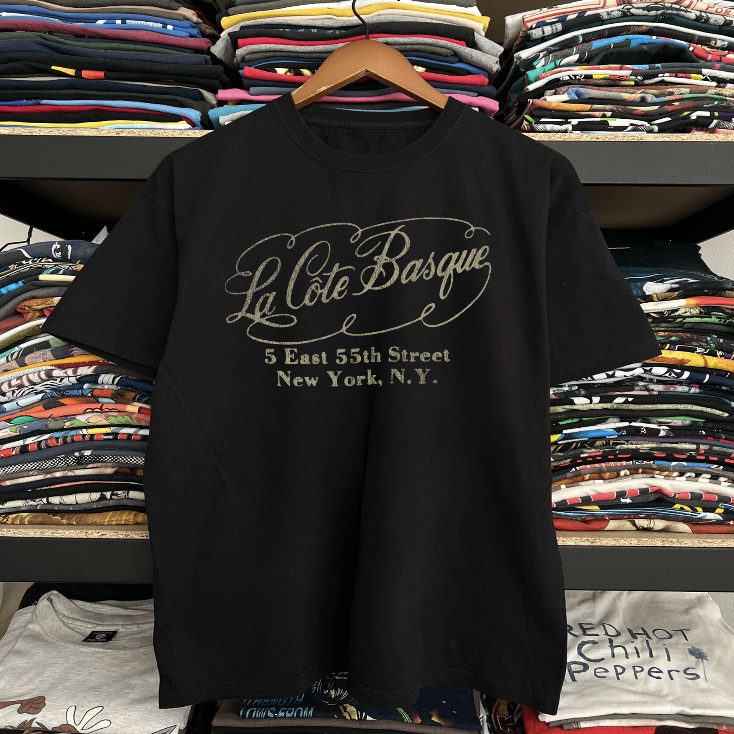 Rare La Côte Basque Restaurant Washed Black Tee