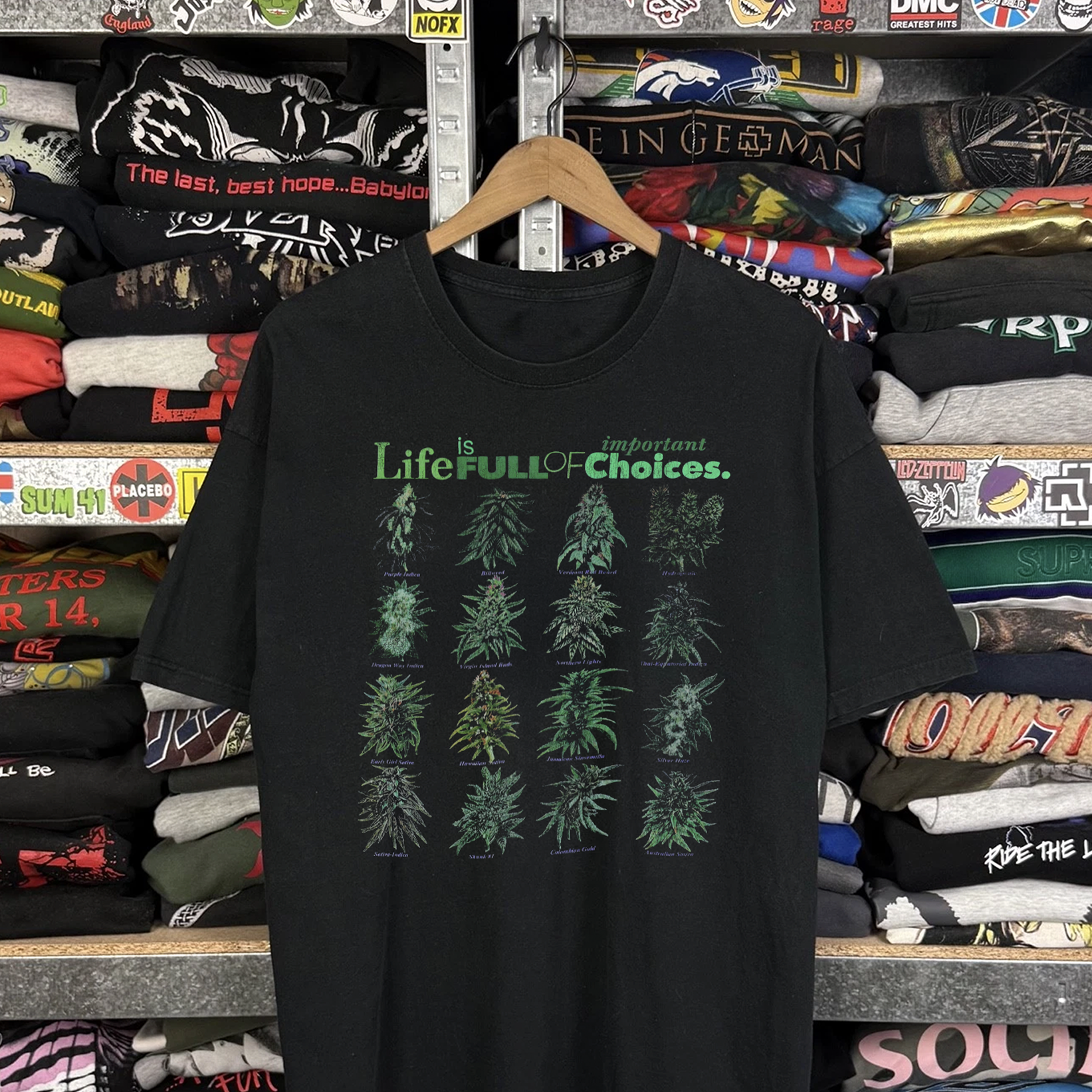 Rare Life Is Full Of Important Choices Washed Black Tee