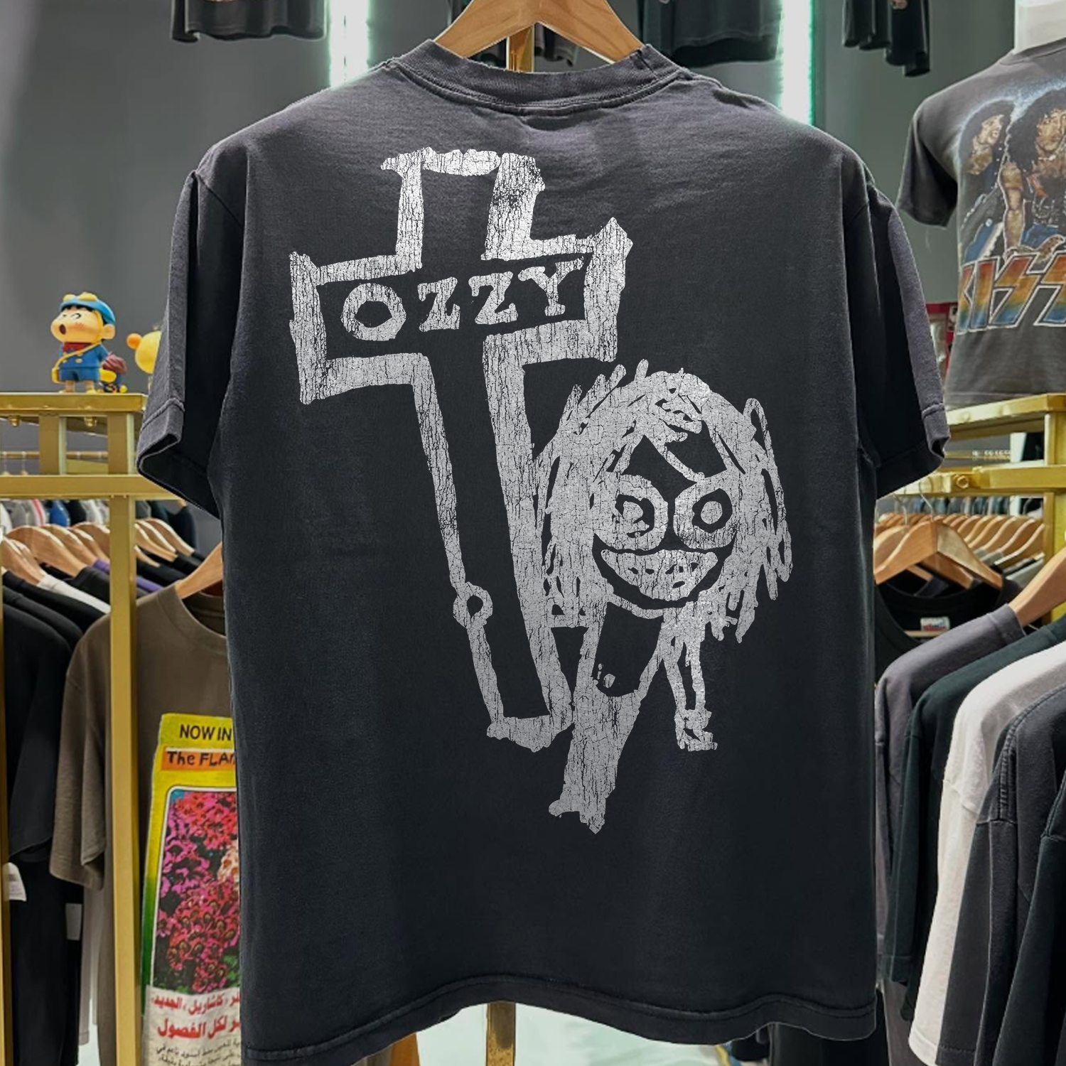 1995 OZZMOSIS 'OZZY OSBOURNE' RARE WASHED BLACK T-SHIRT 1995 OZZMOSIS 'OZZY OSBOURNE' RARE WASHED BLACK T-SHIRT