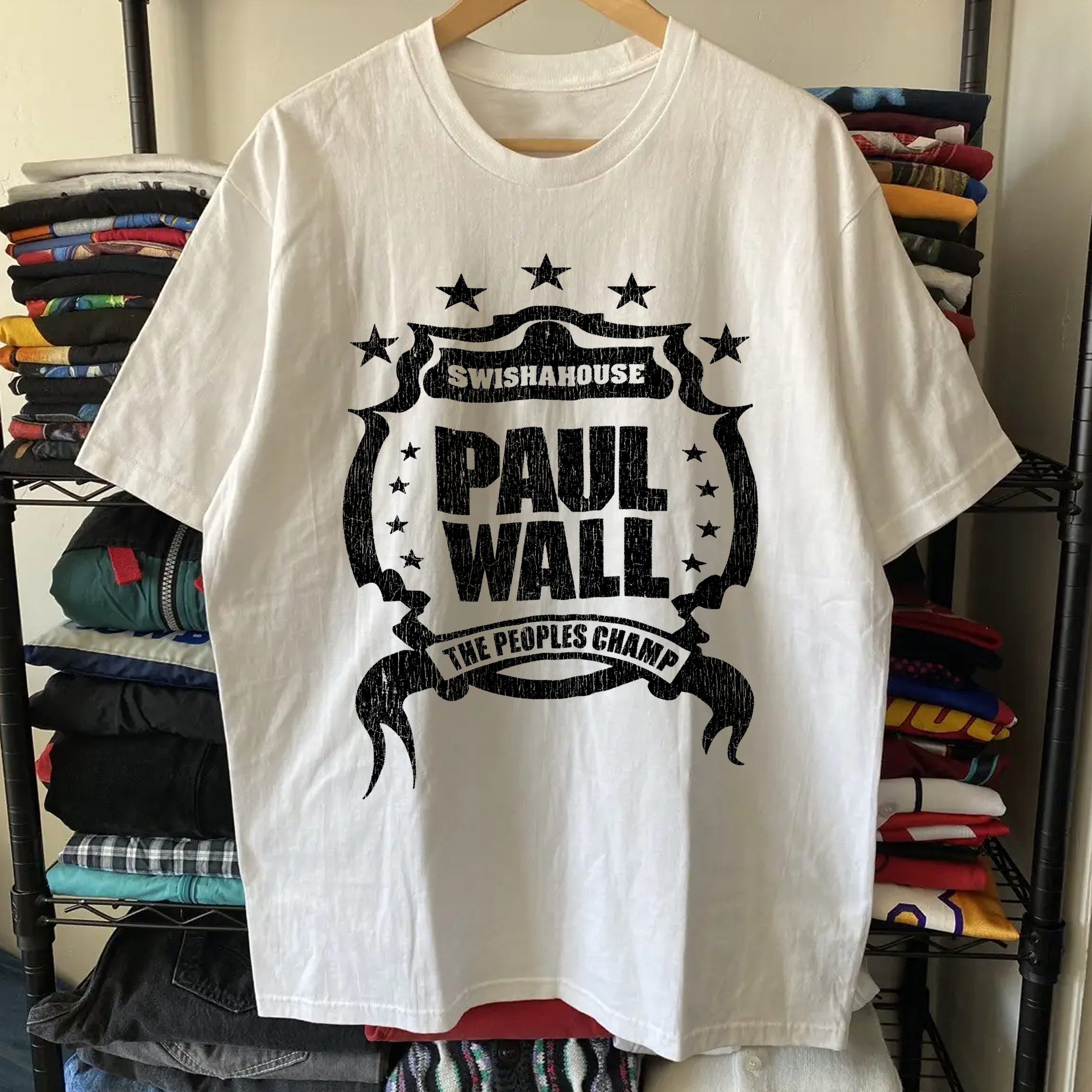 Paul Wall Swishahouse Washed White Tee