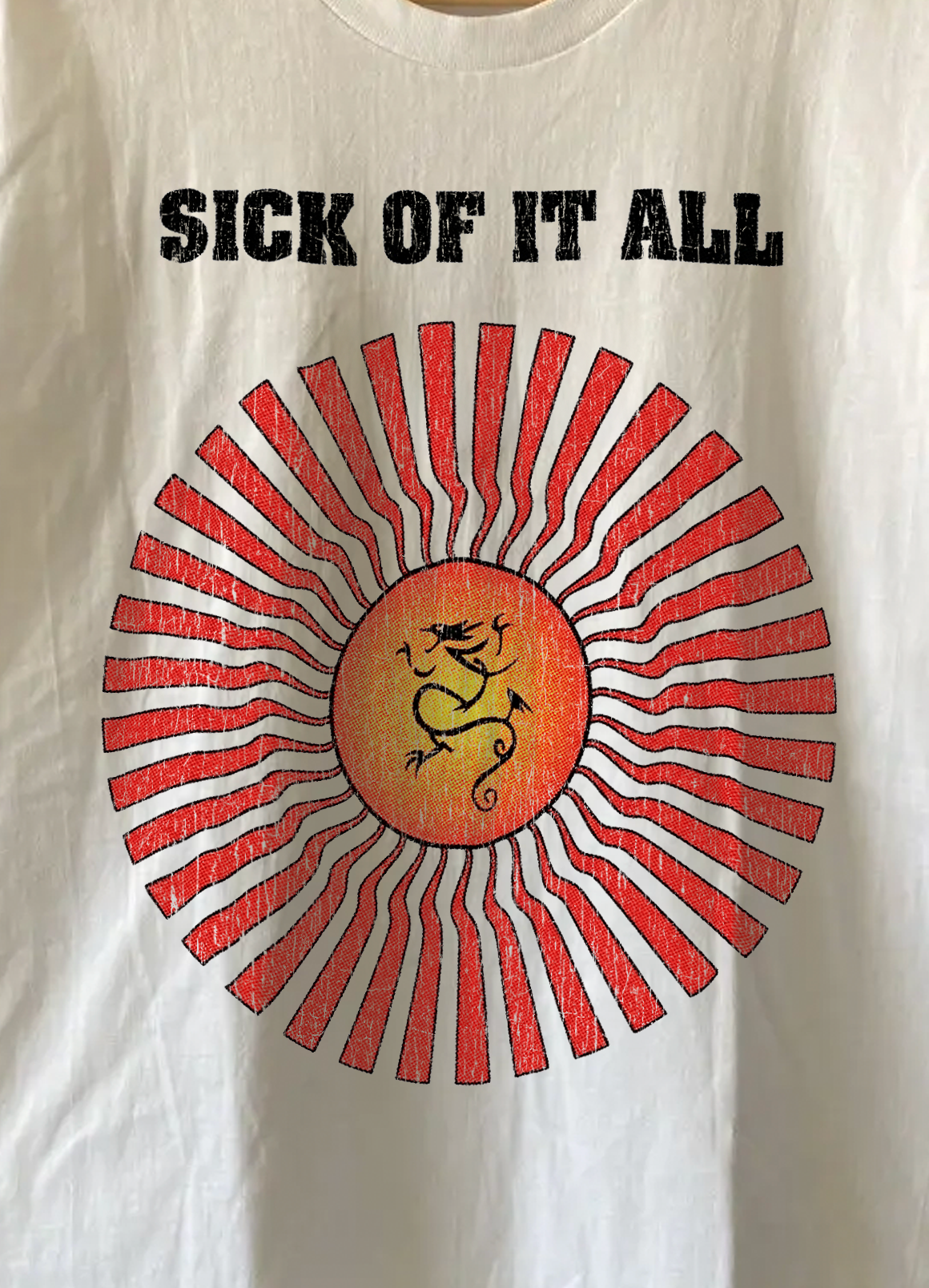Sick Of It All Washed White Tee