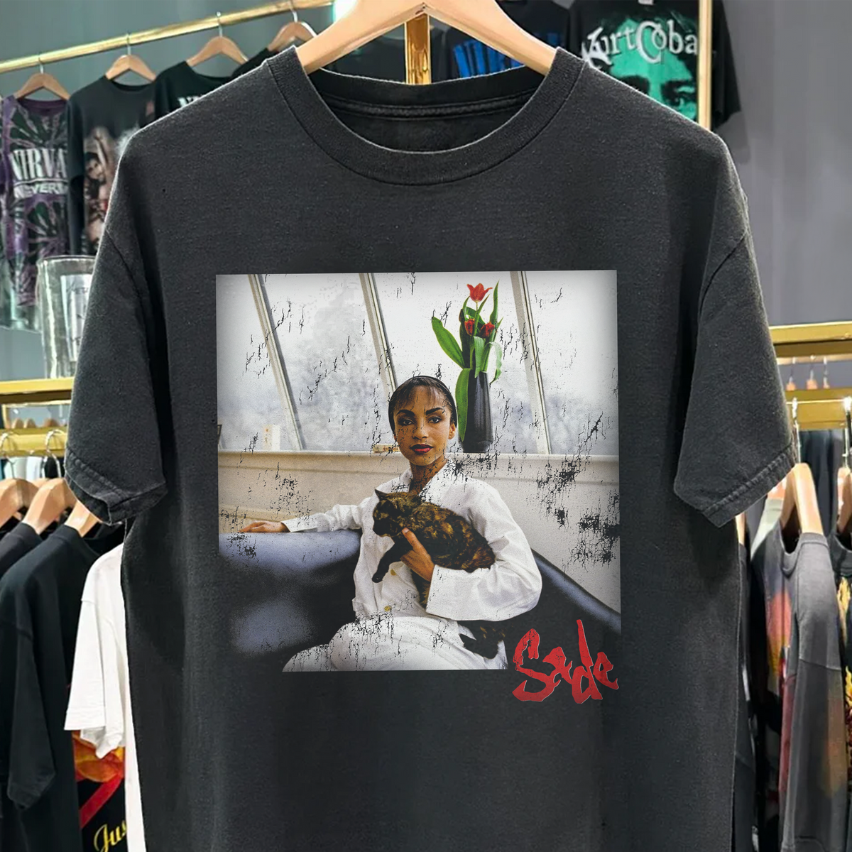 Retro Sade Heavyweight Black Tshirt – Strike Anywhere Vintage Retro Sade Heavyweight Black Tshirt – Strike Anywhere Vintage