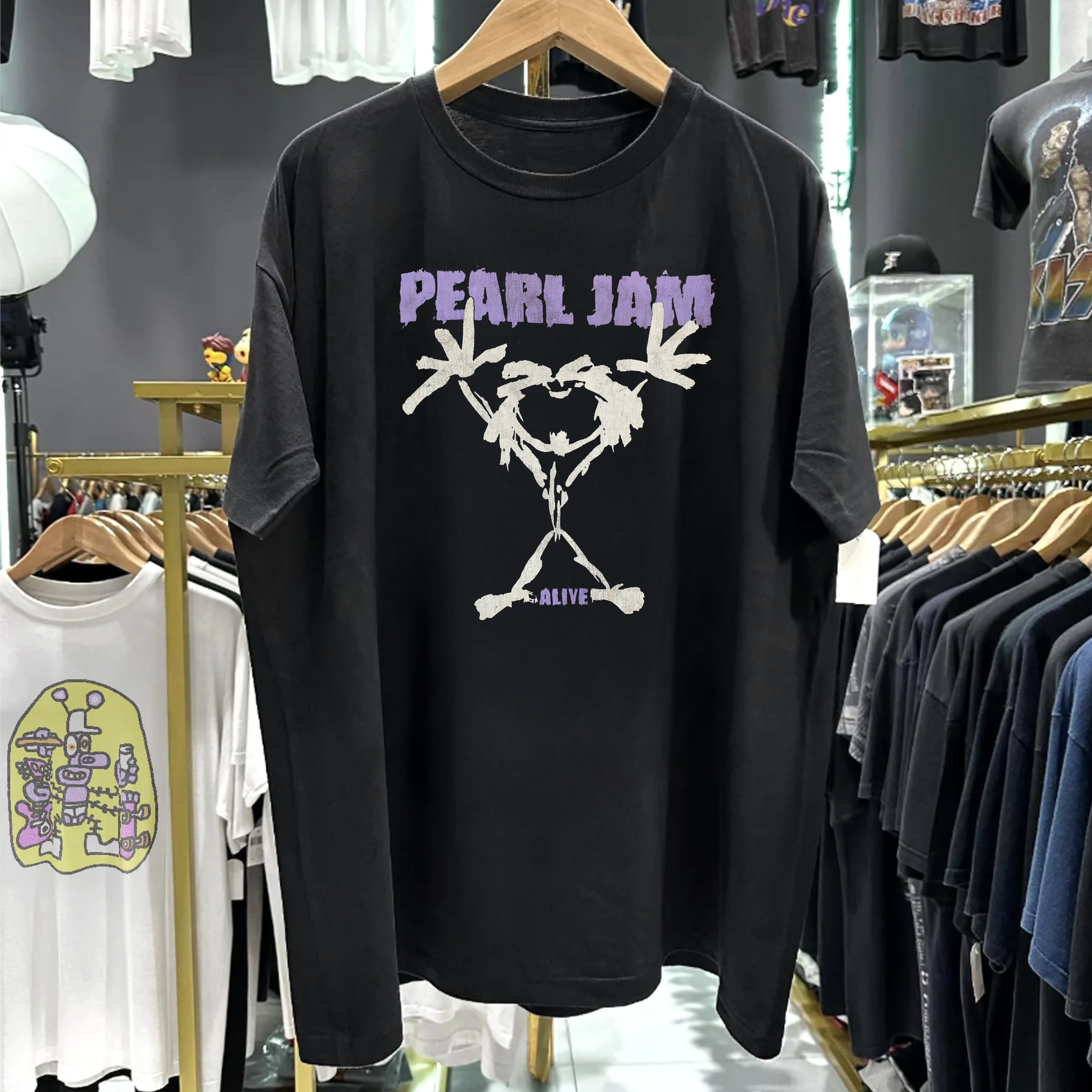 1992 P3ARL JAM 'ALIVE' WASHED BLACK TEE
