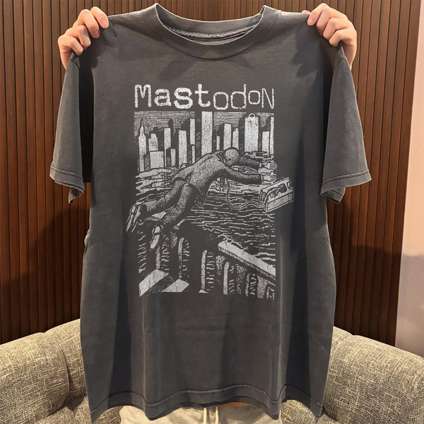 Y2K MASTODON 'THE JUMPER' RARE WASHED BLACK T-SHIRT – Strike