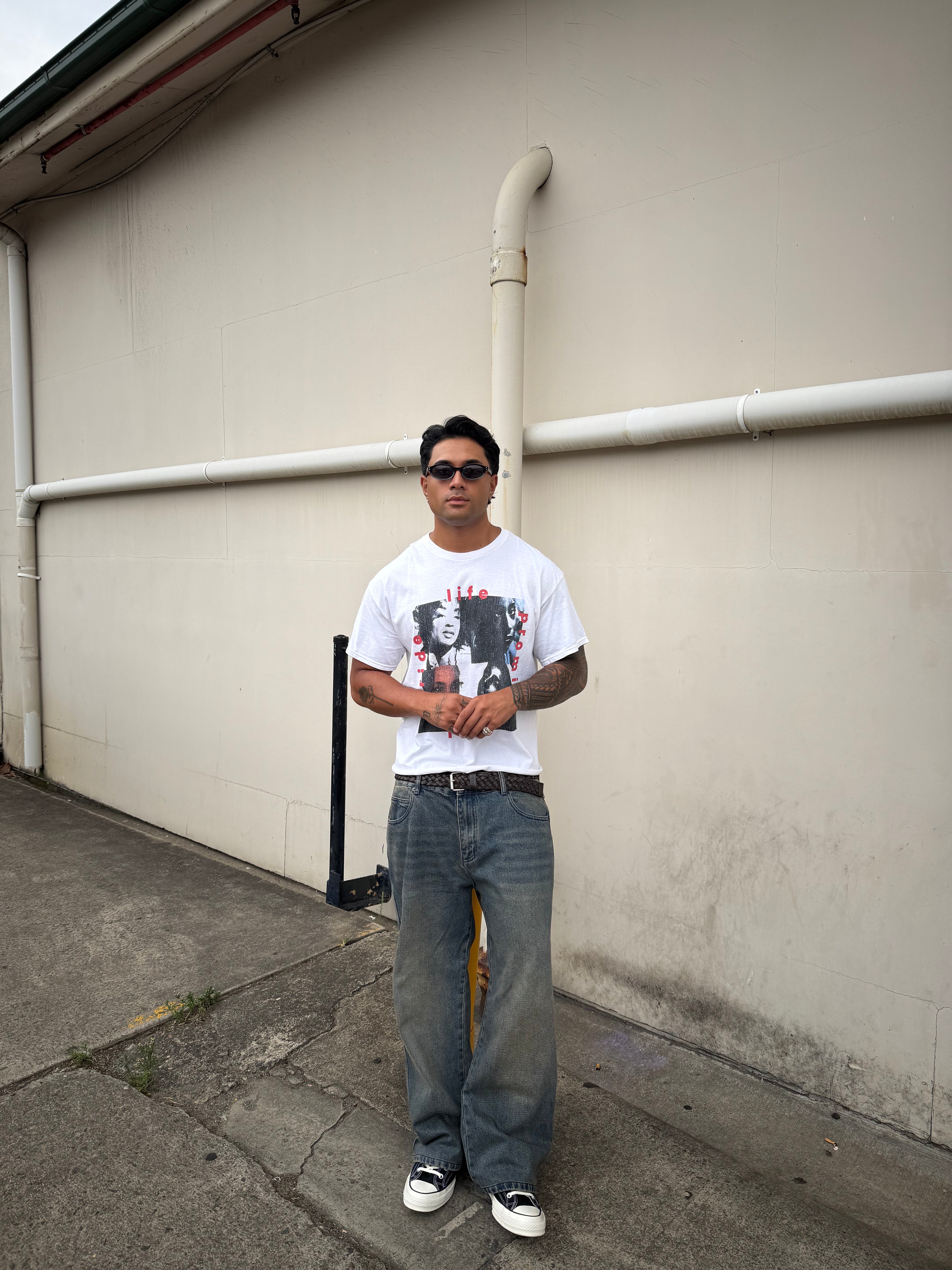 Sade Summer Delux Rare Washed White Tshirt – Strike Anywhere Vintage
