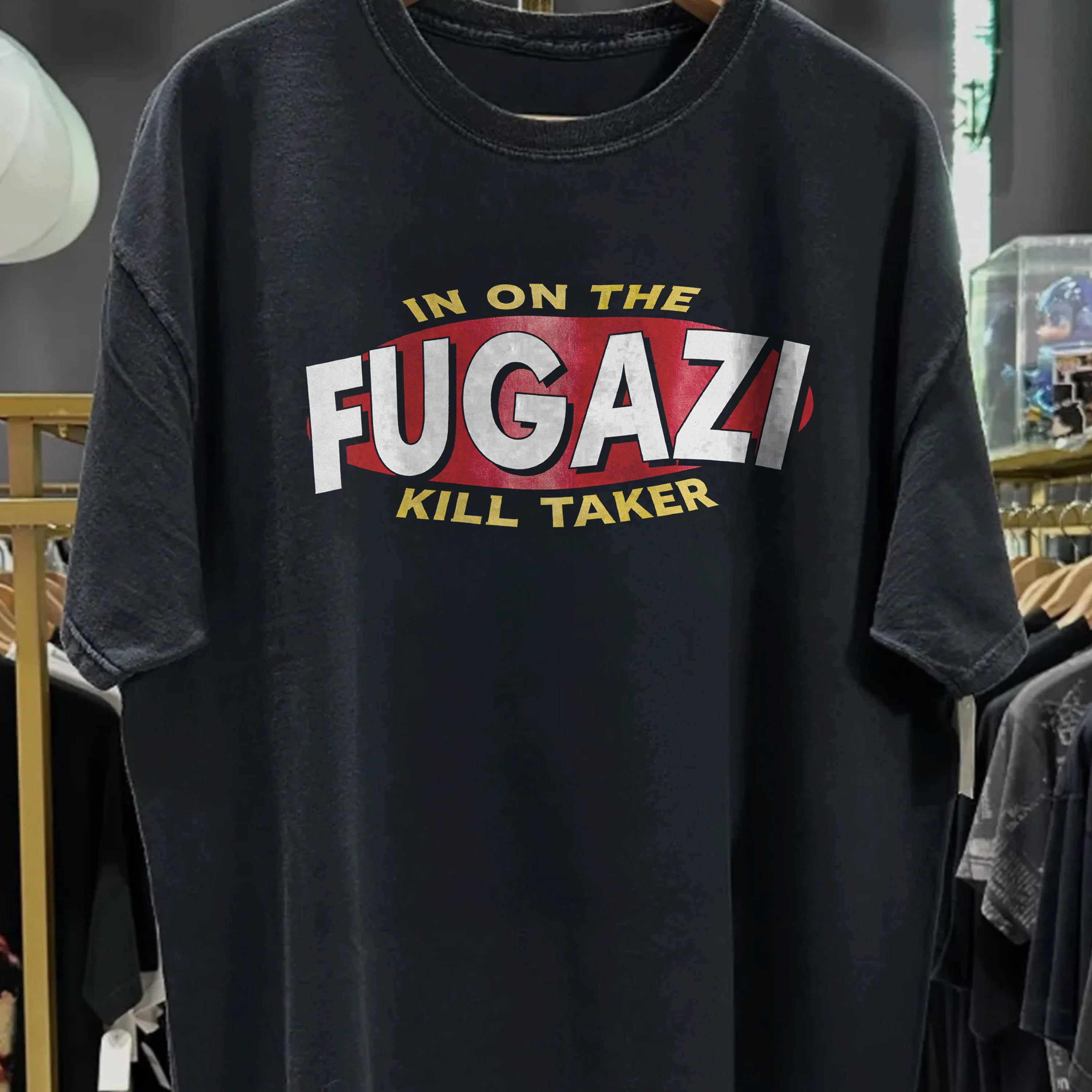 Vintage 90s Fugazi In On the Kill Taker Washed Black Tee