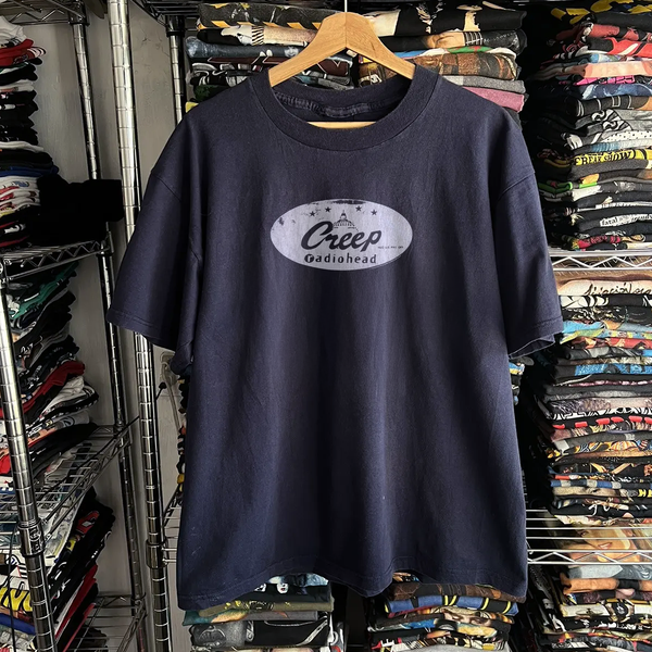 Rare Radiohead Creep Washed Navy Tee – Strike Anywhere Vintage