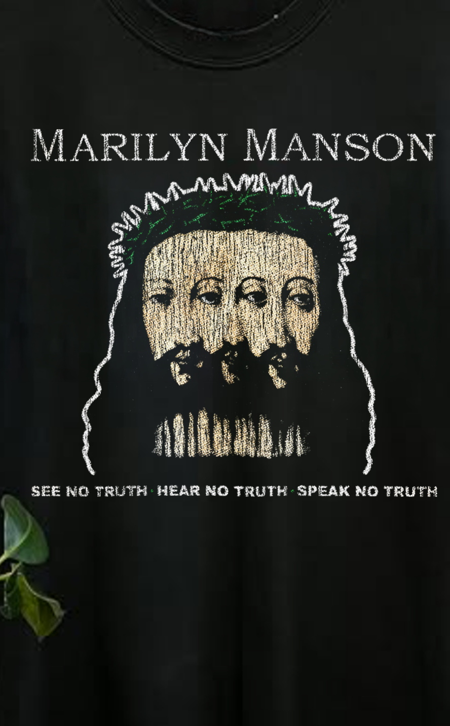 Manson BeLIEve Washed Black Tee