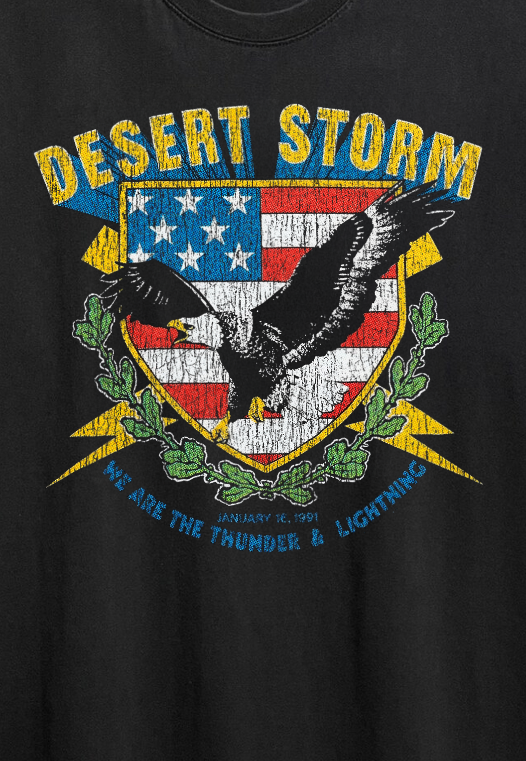 Rare Desert Storm Washed Black Tee