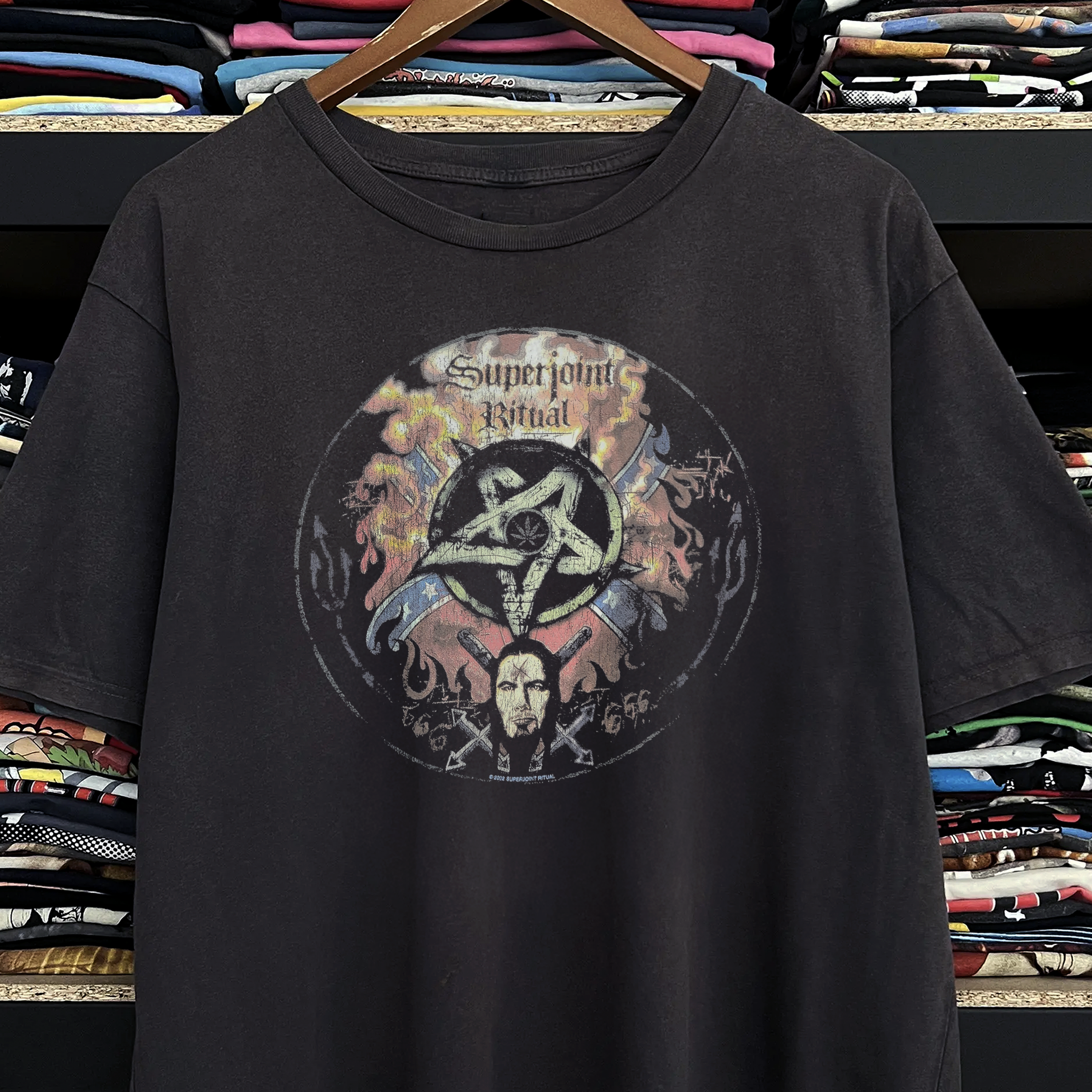 2002 Superjoint Ritual Washed Black Tee