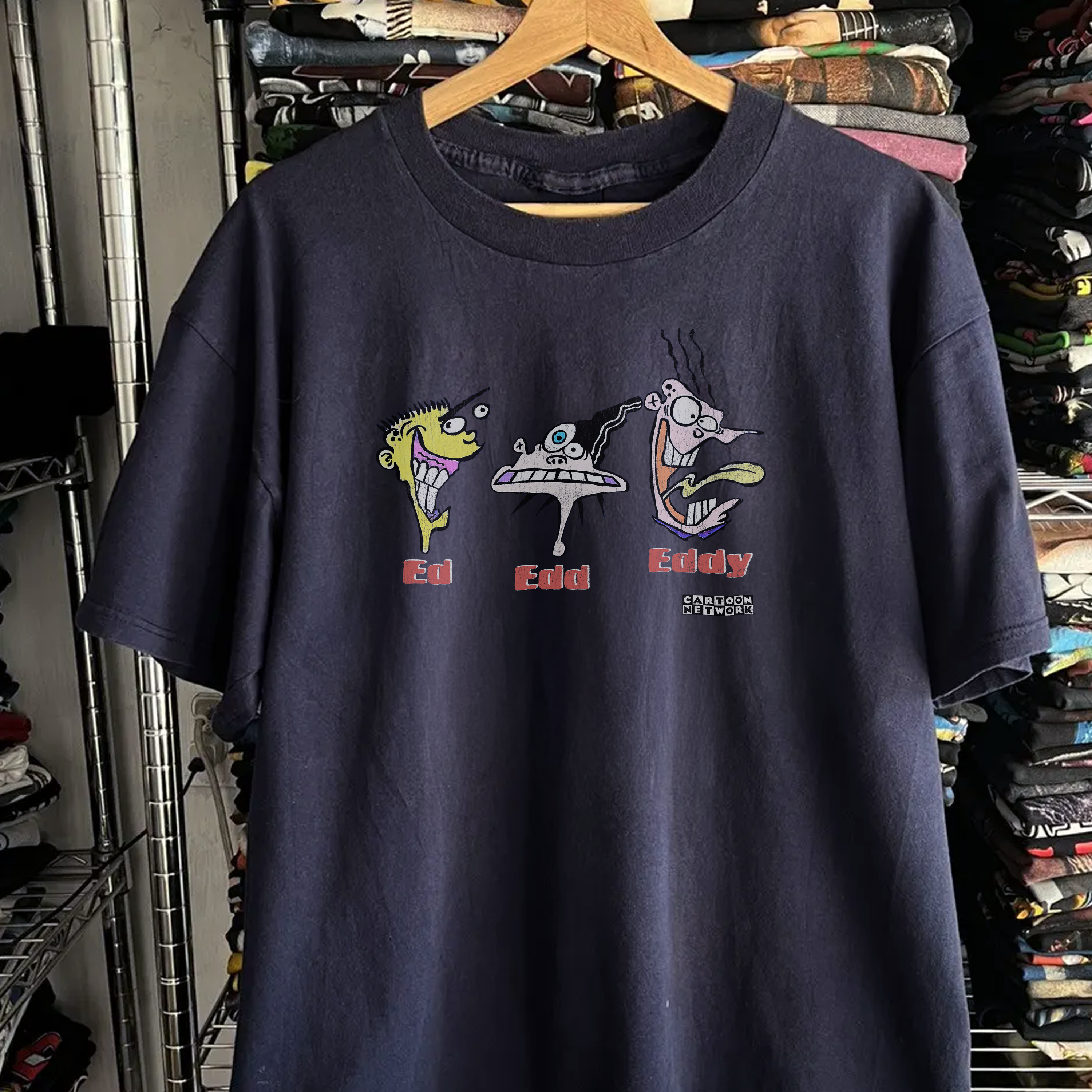 Y2k Ed, Edd & Eddy Washed Navy Tee