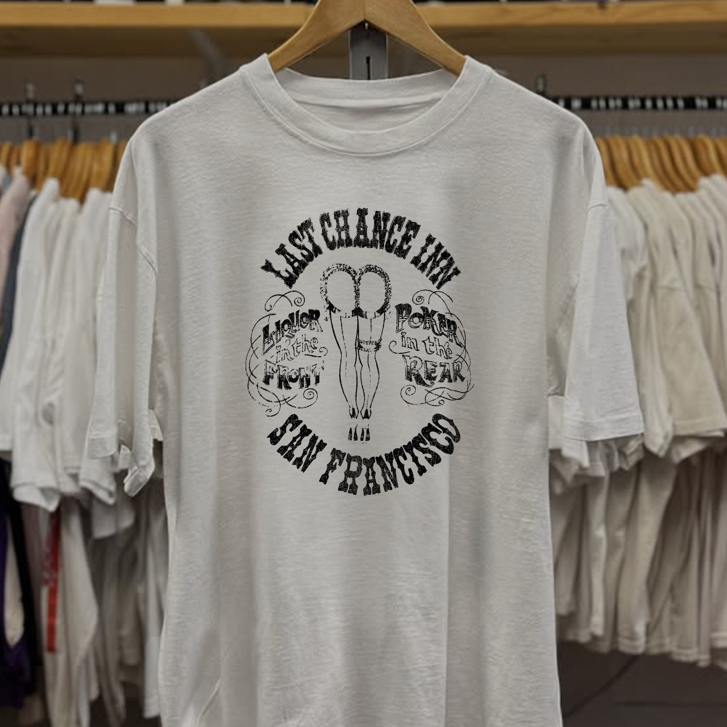Rare Last Chance Inn Washed White Tee