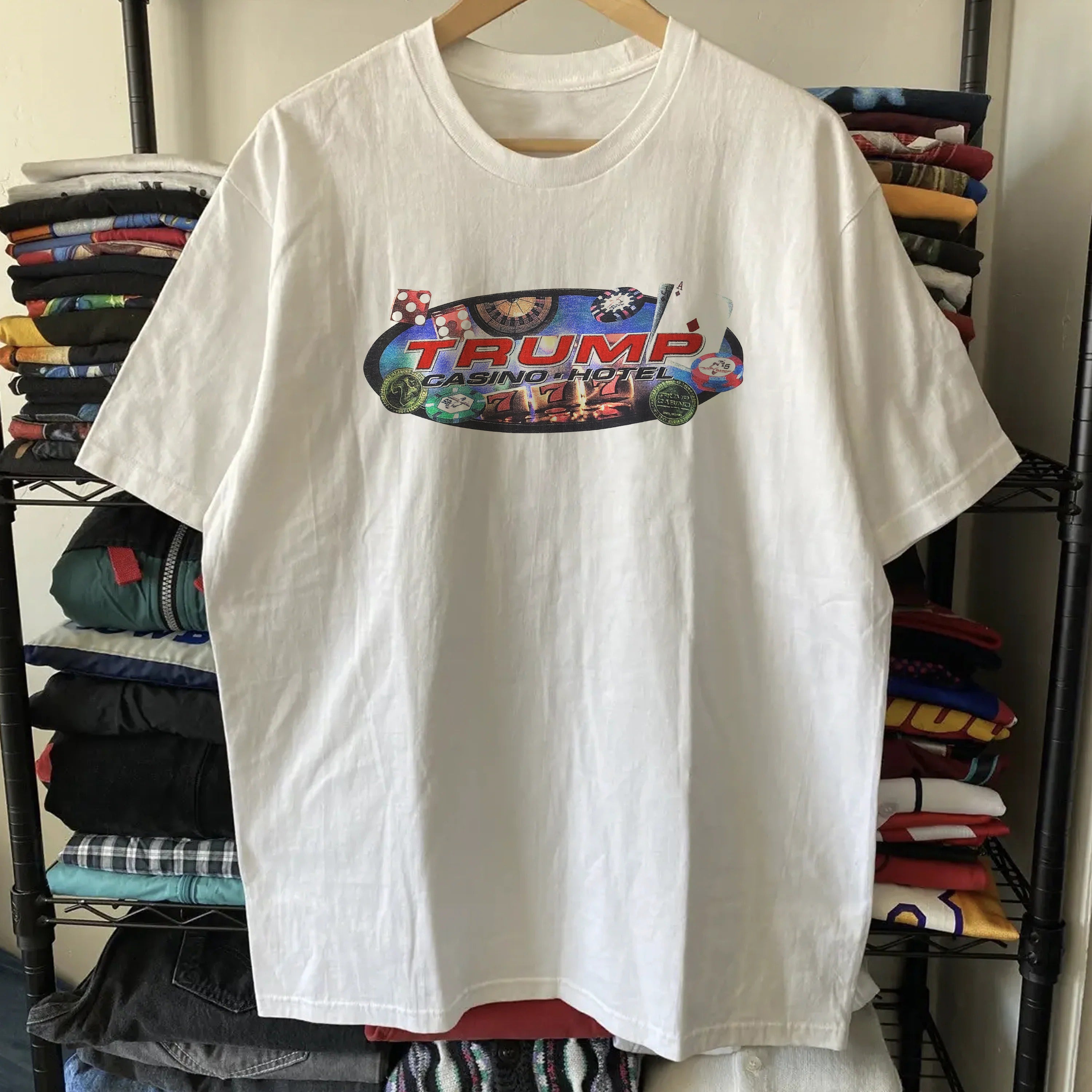 Vintage Trump Casino Hotel Washed White Tee