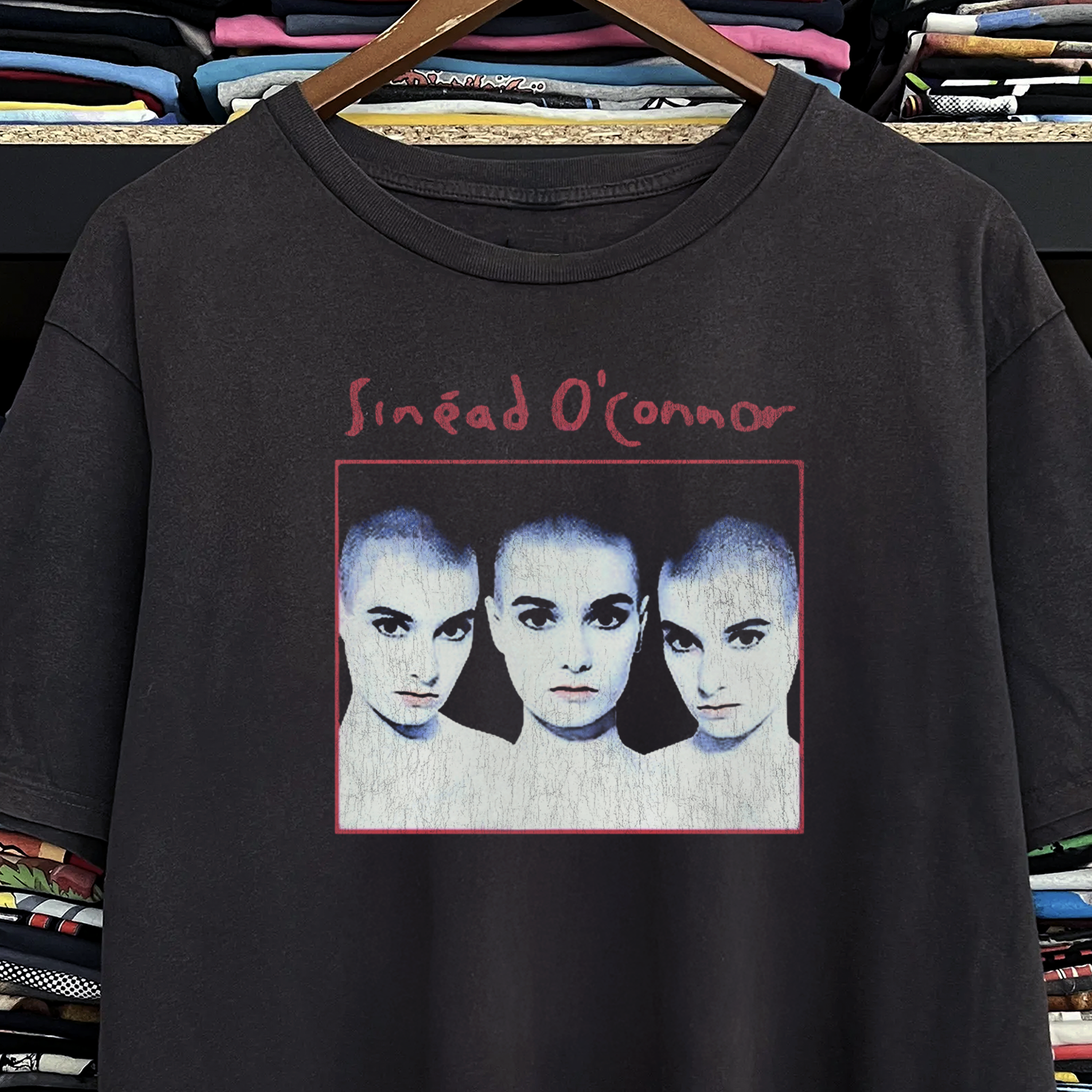 90s Rare Sinead O'Connor Washed Black Tee