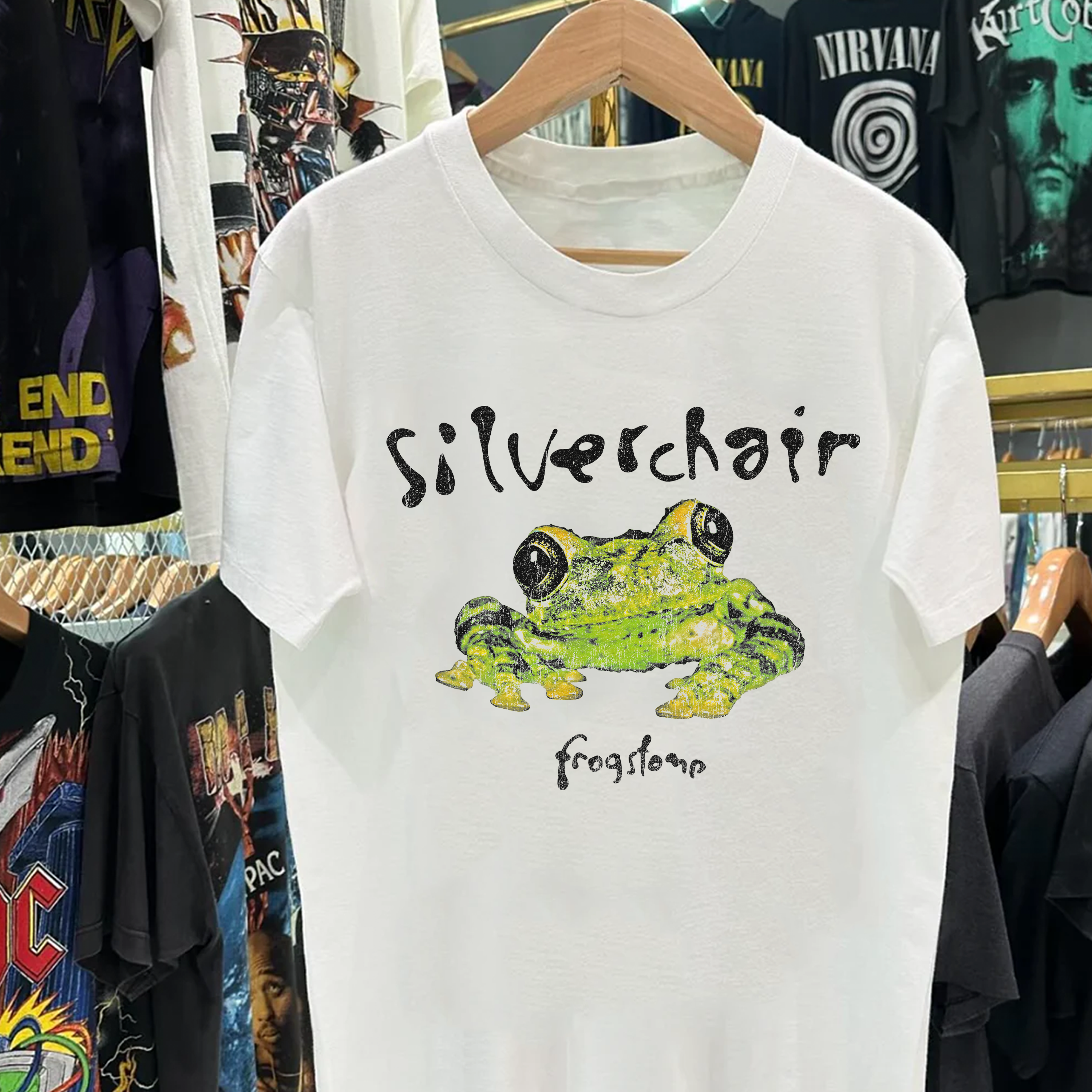 SILVERCHAIR WASHED WHITE TEE