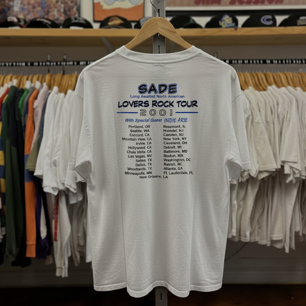 2001 Sade Lovers Rock Tour Washed White Tee