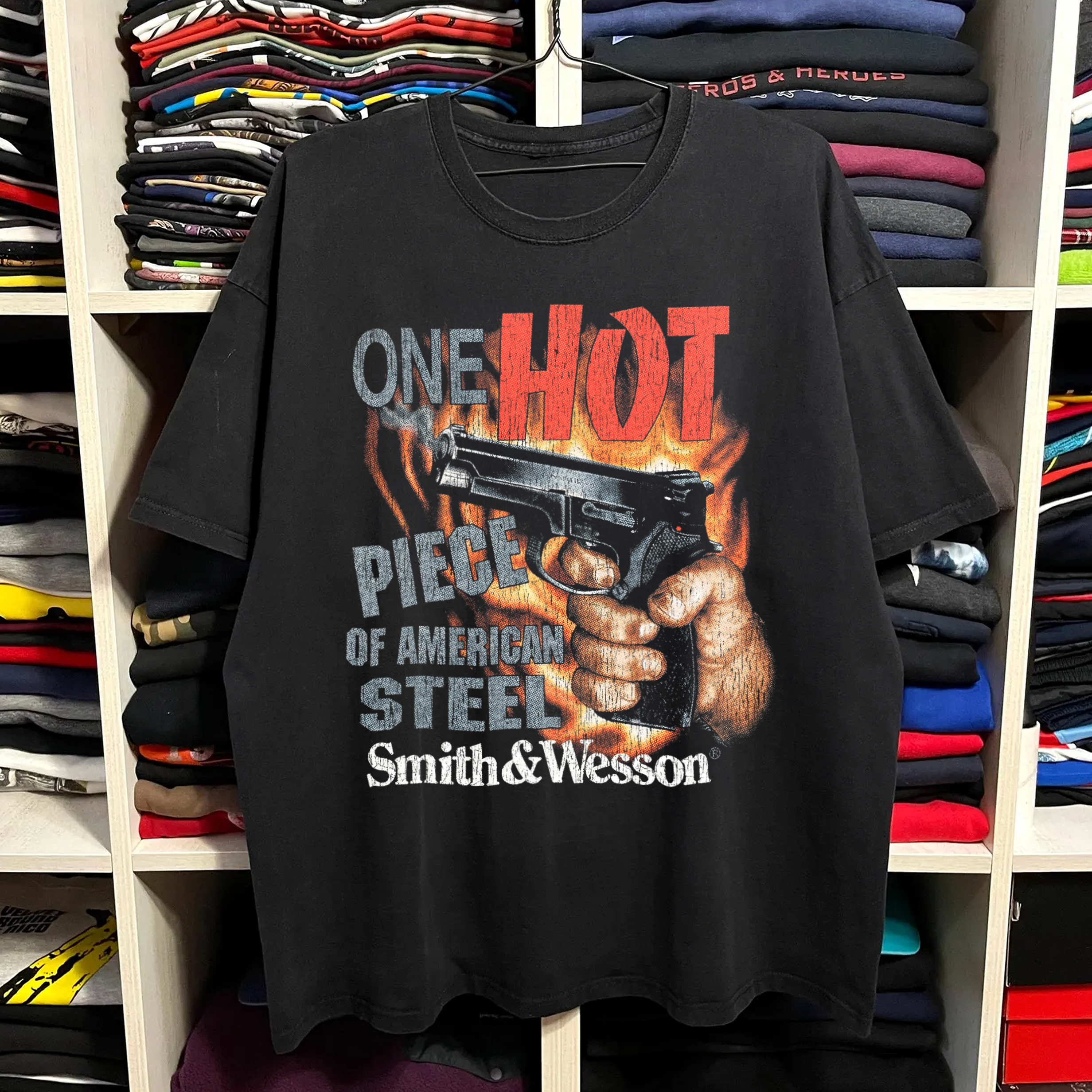 S&W American Steel Washed Black Tee