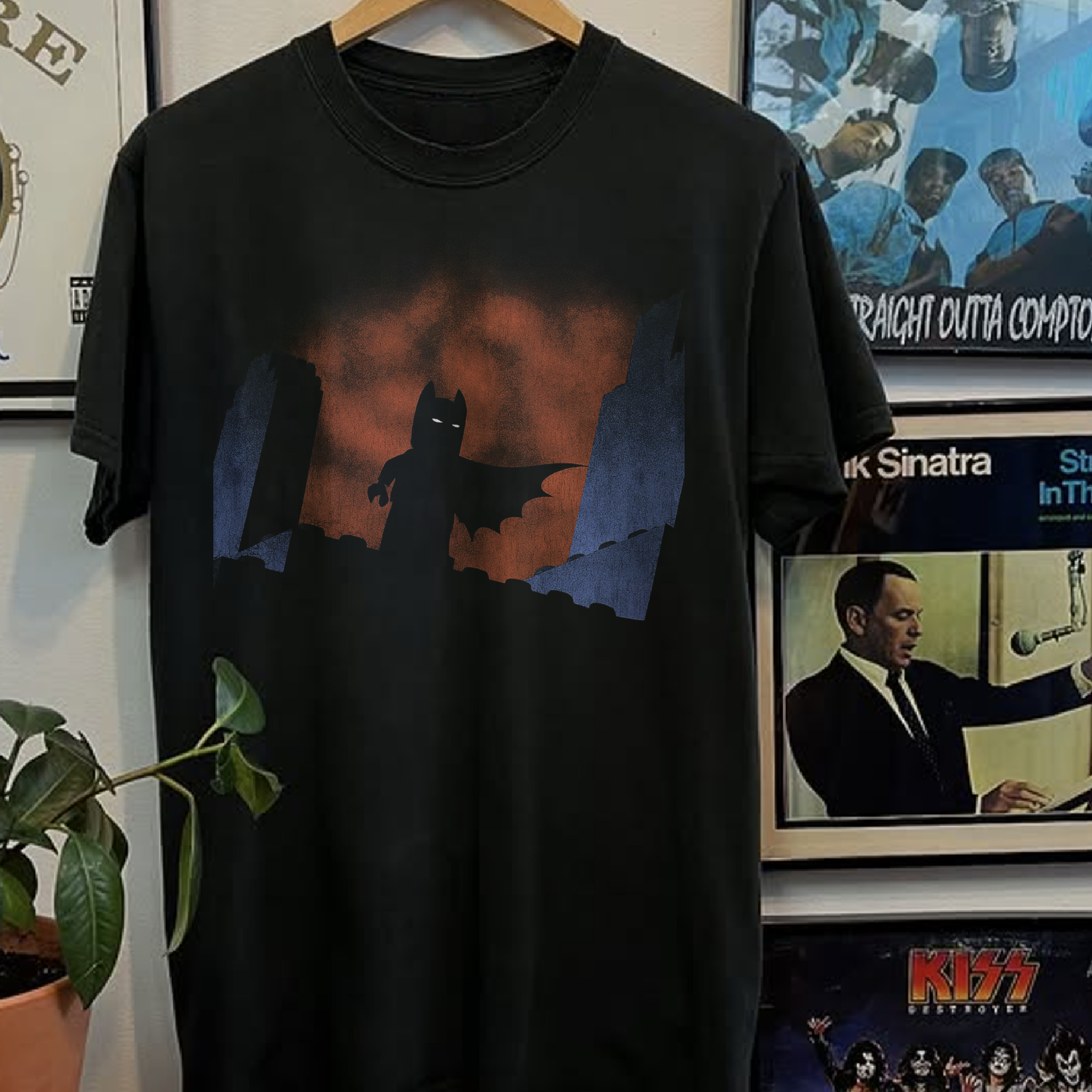 Rare Lego Batman Grail Washed Black Tee