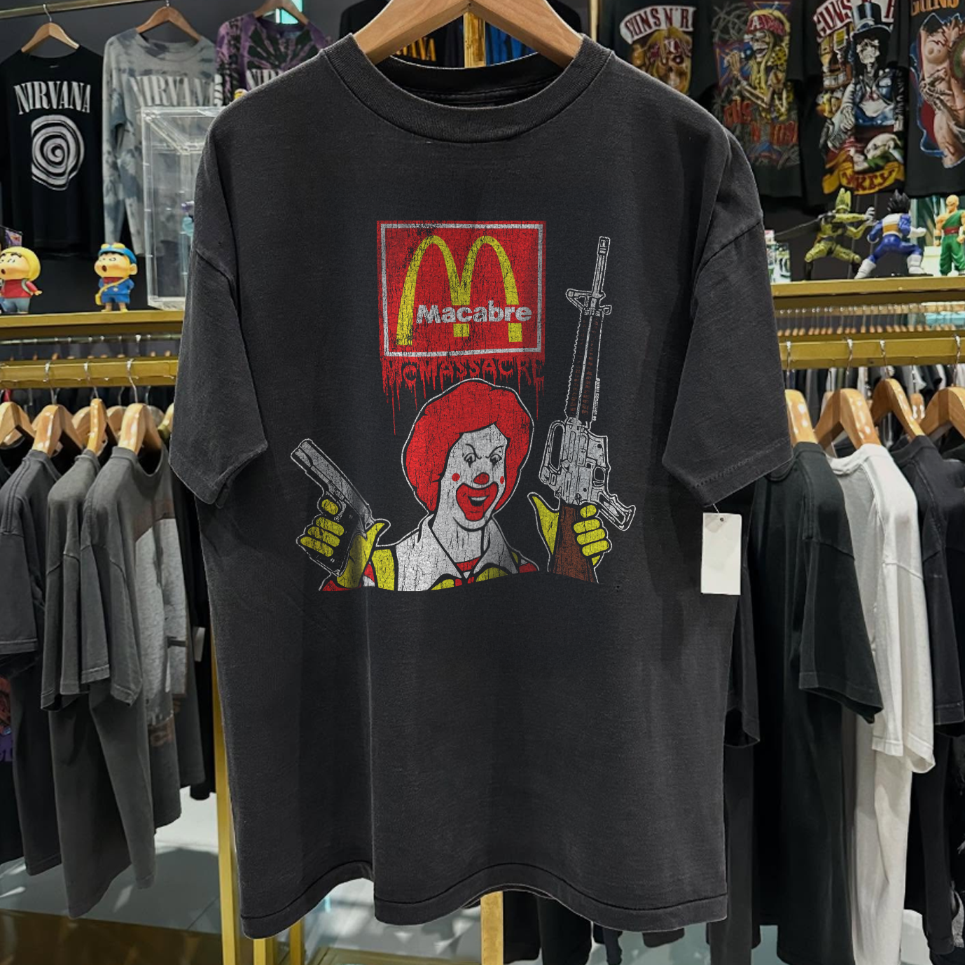 1999 MACABRE 'MCMASSACRE' RARE WASHED BLACK T-SHIRT