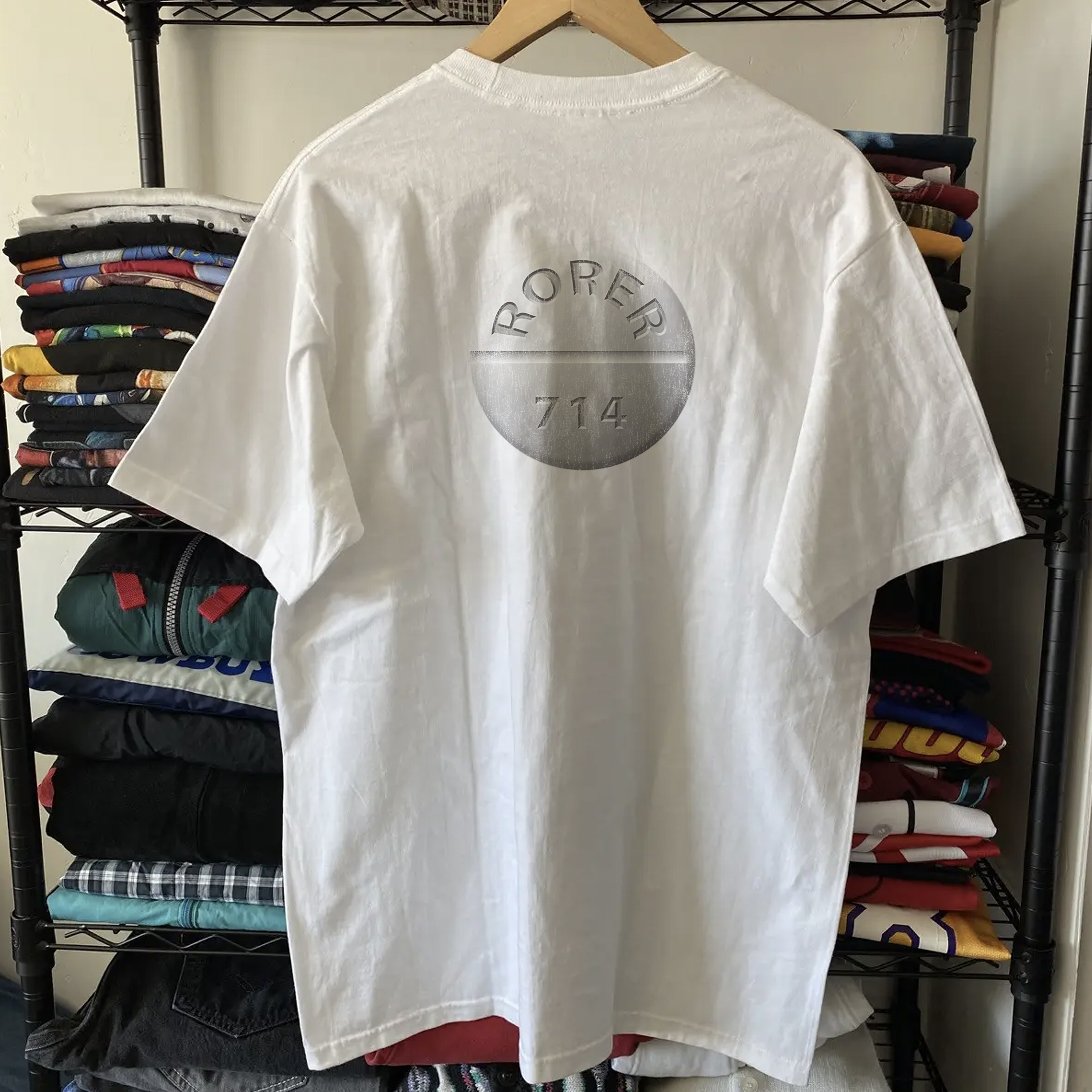 90s Quaalude Pill Promo Washed White Tee