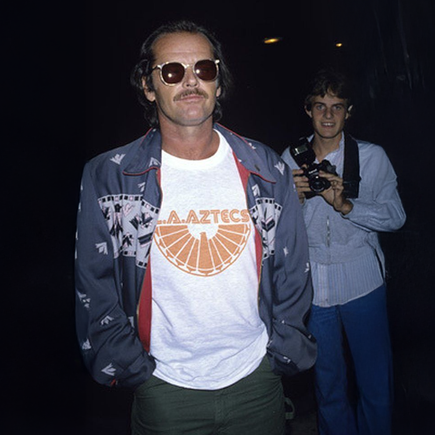 90s LA AZTECS RARE WASHED WHITE T-SHIRT