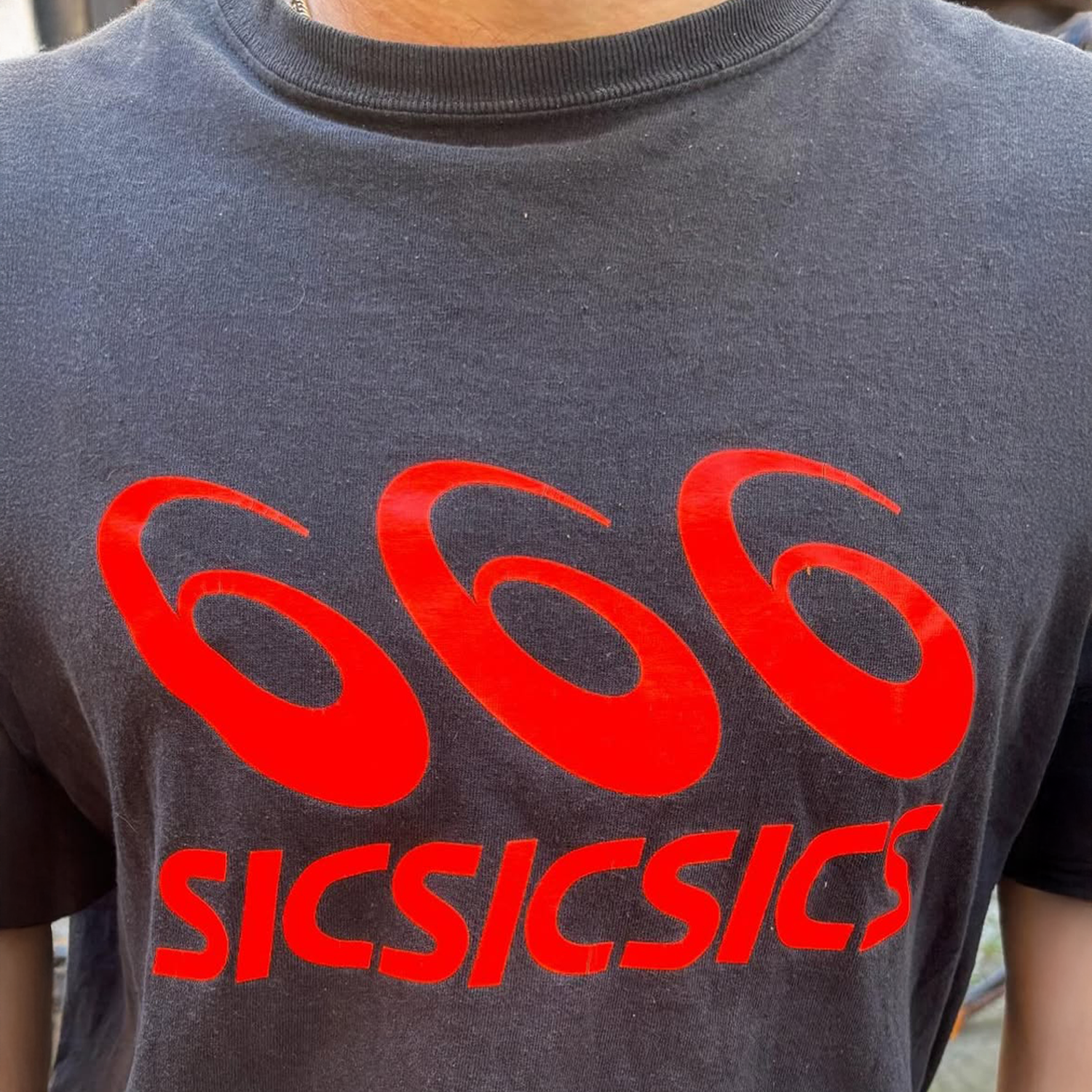 666 'SICSICSICS' 2012 ULTRA RARE WASHED BLACK T-SHIRT