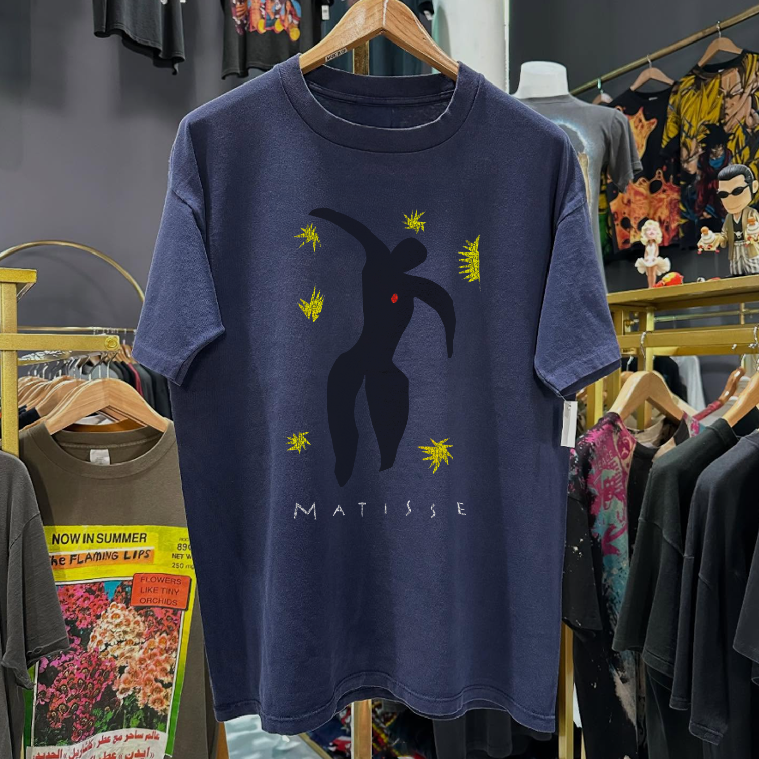 90s MATISSE RARE WASHED NAVY T-SHIRT