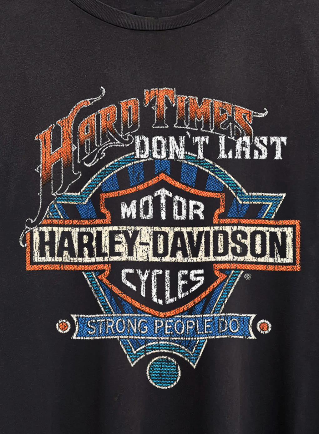 HD Hard Times Washed Black Tee