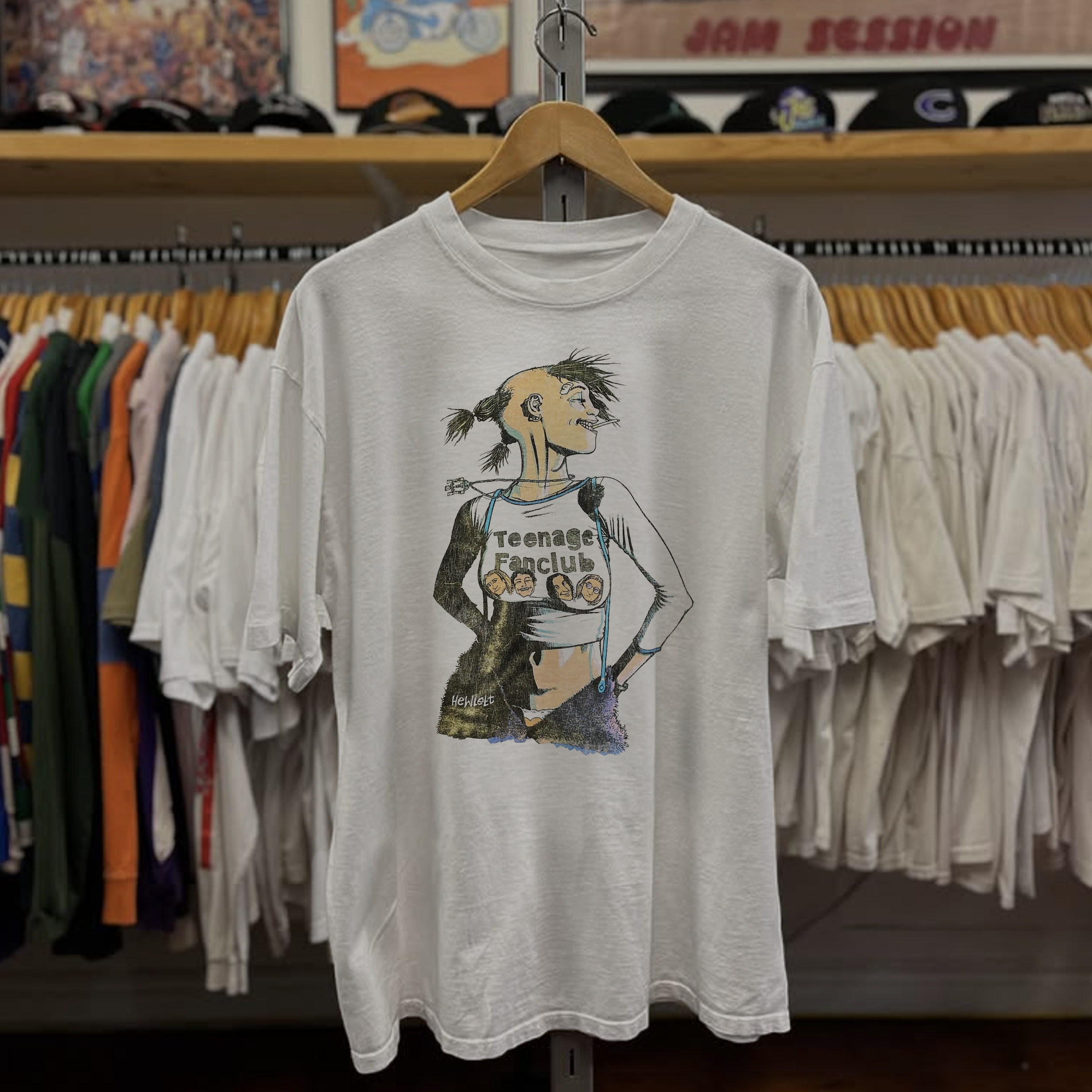 1994 Teenage Fanclub Tank Girl Washed White Tee