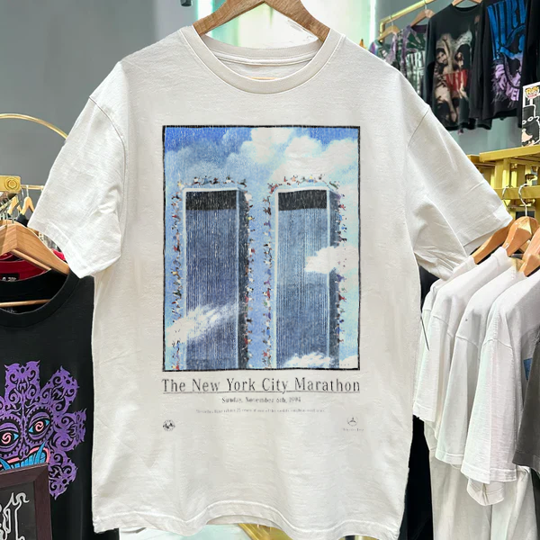 new york city marathon gear New York City Marathon Washed White Tee White / M