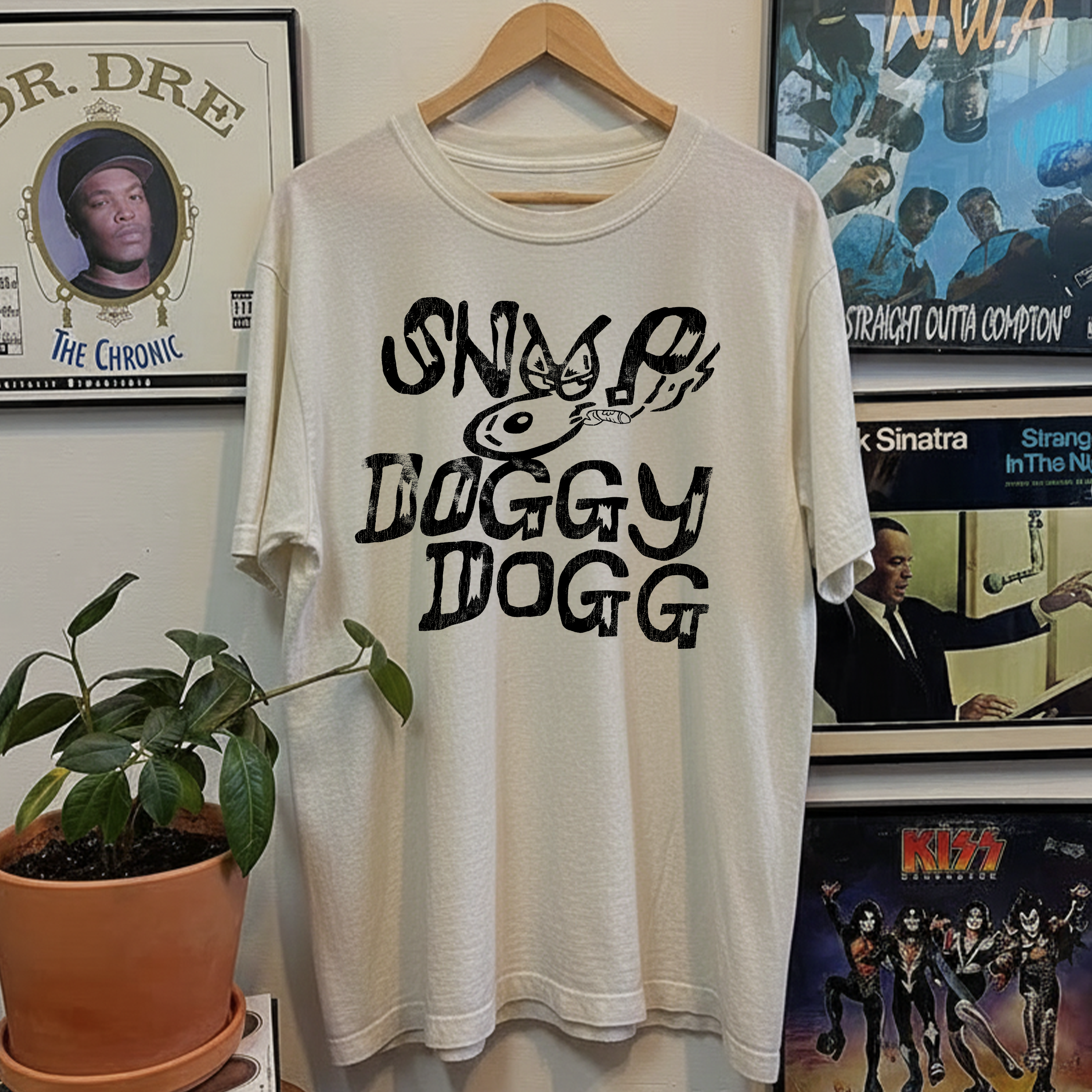 90s Snoop Dogg What's My Name Washed White Tee