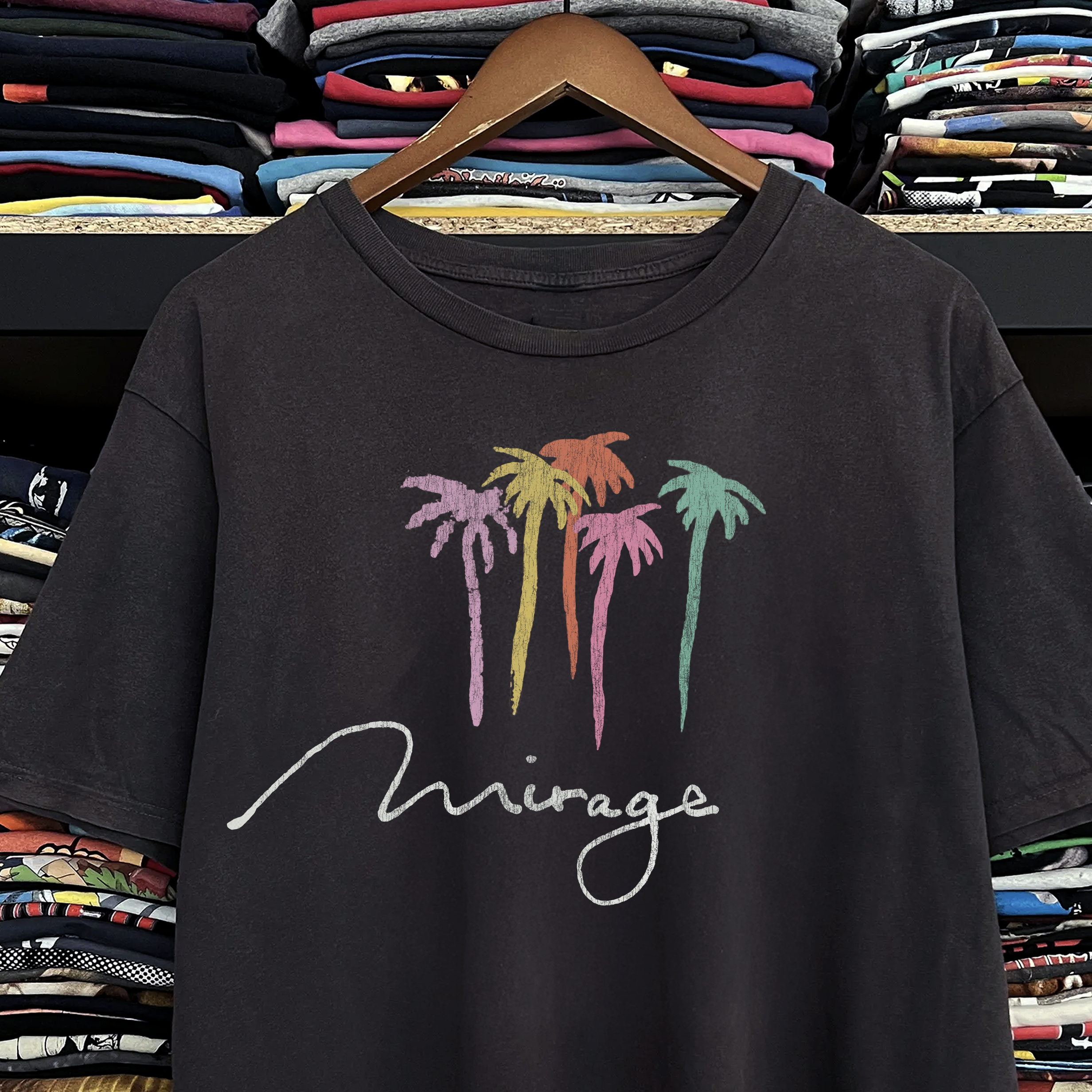 90s Mirage Casino Las Vegas Washed Black Tee