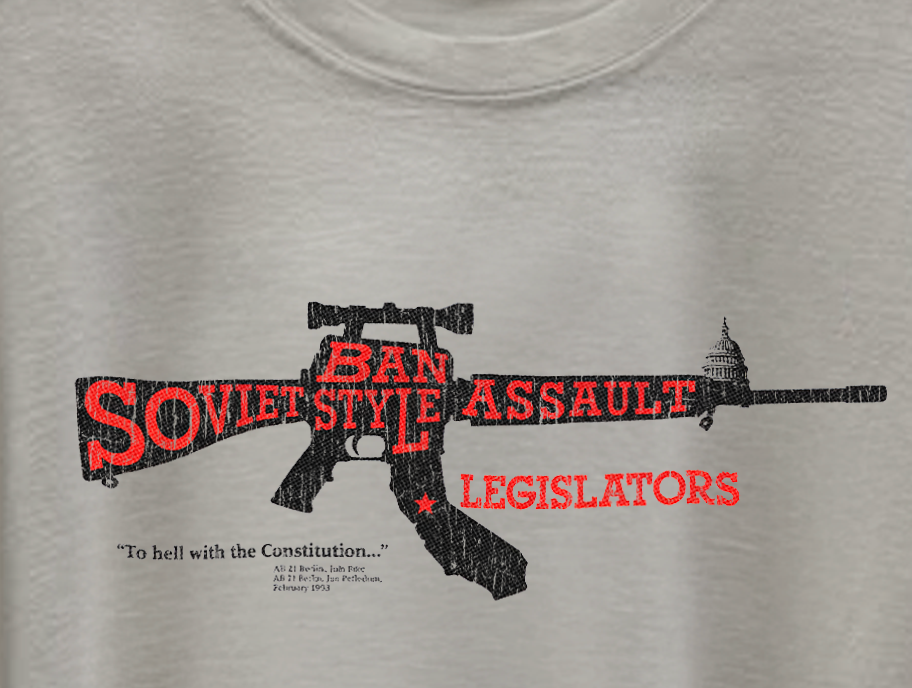 Ban Assault Style Guns Washed White Tee