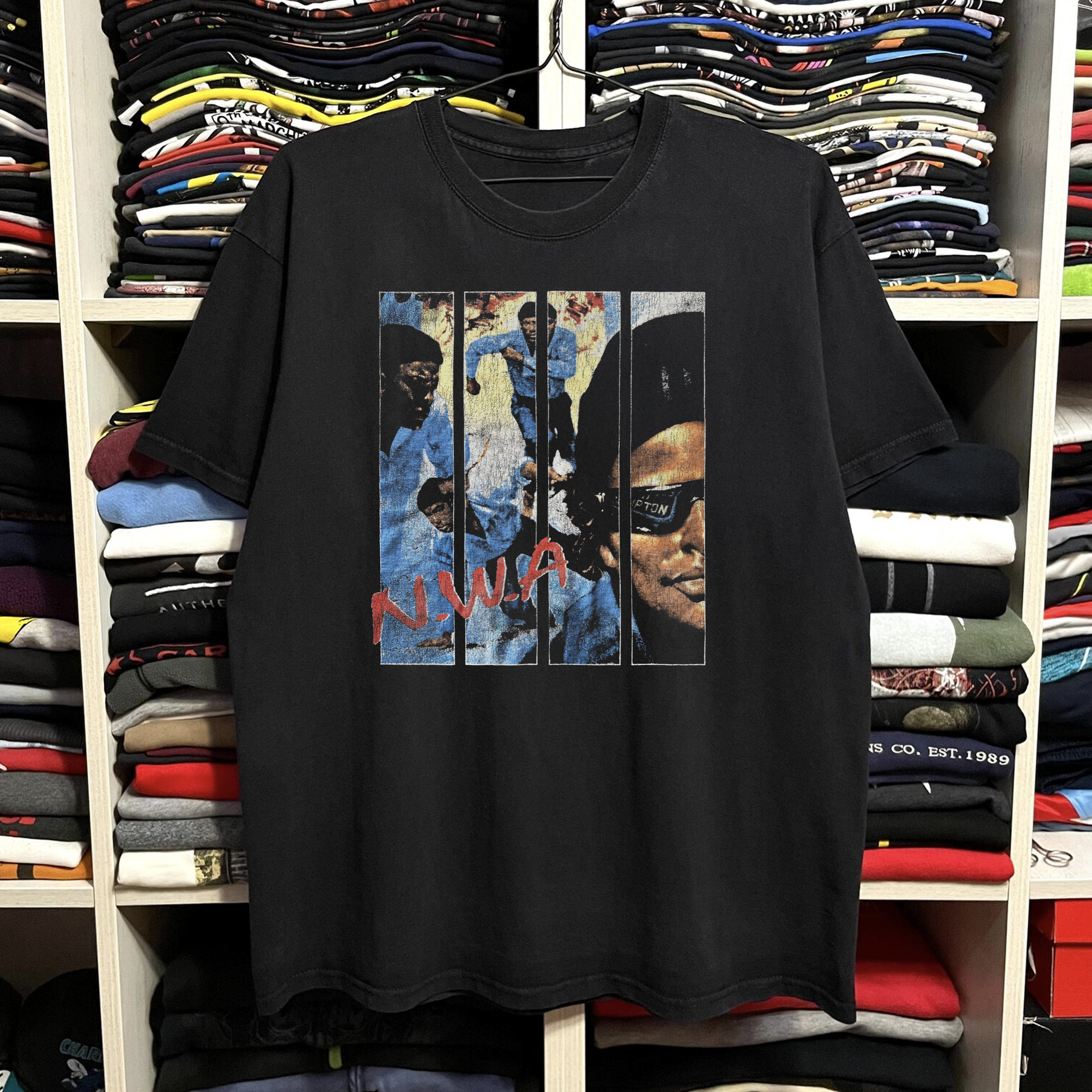 90s N.W.A Washed Black Tee